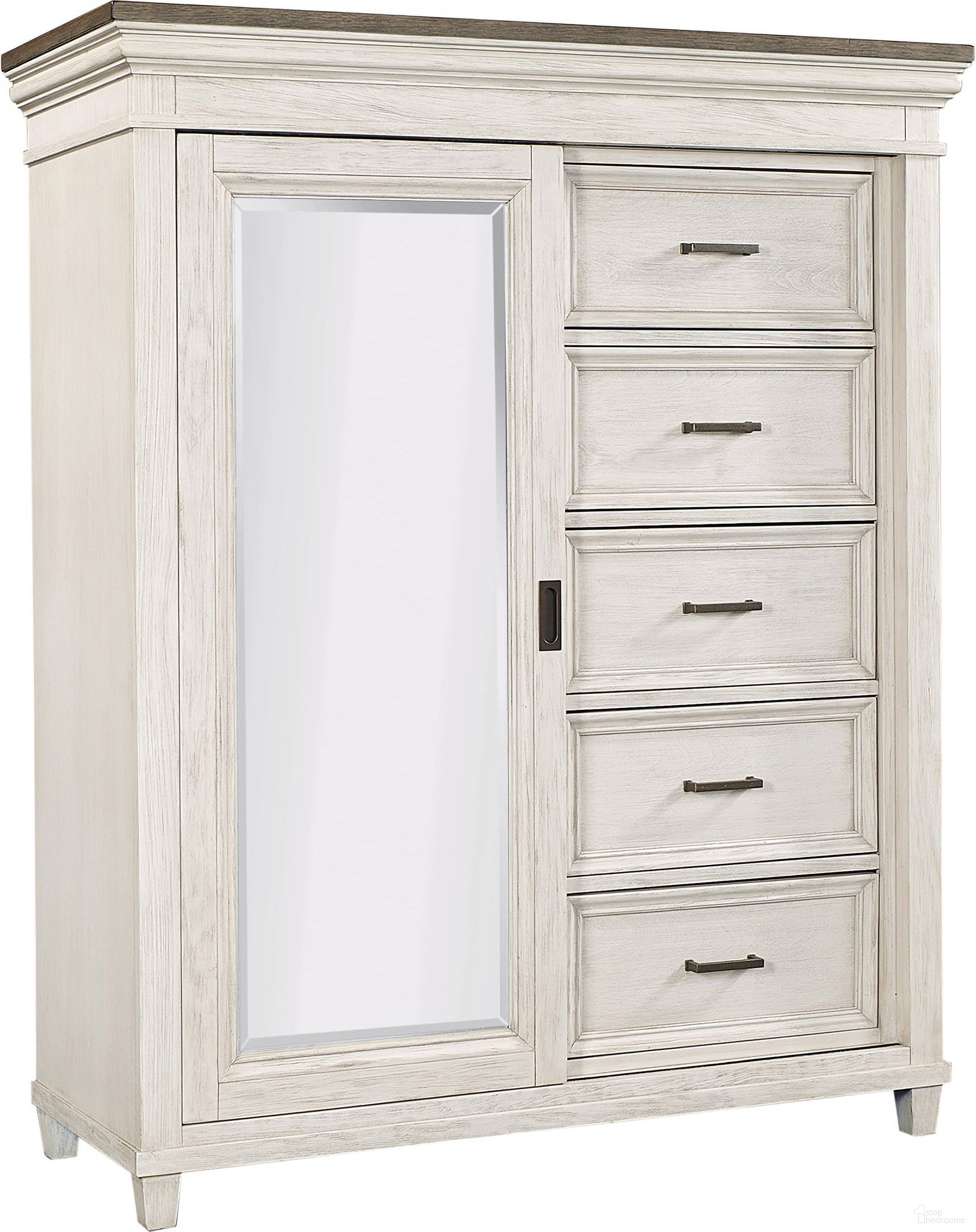 The appearance of Caraway Sliding Door Chest In Aged Ivory designed by Aspenhome in the country / farmhouse interior design. This aged ivory piece of furniture was selected by 1StopBedrooms from Caraway Collection to add a touch of cosiness and style into your home. Sku: I248-457-2. Material: Wood.