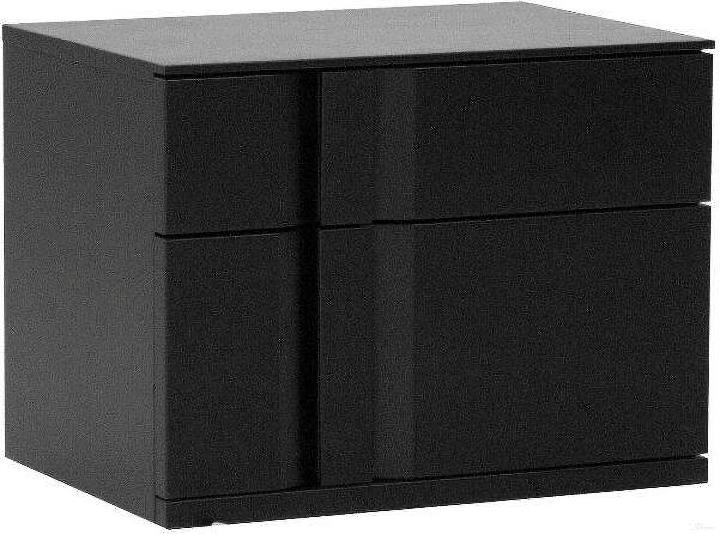 Carbon Matte Black Night Table Left Side Facing