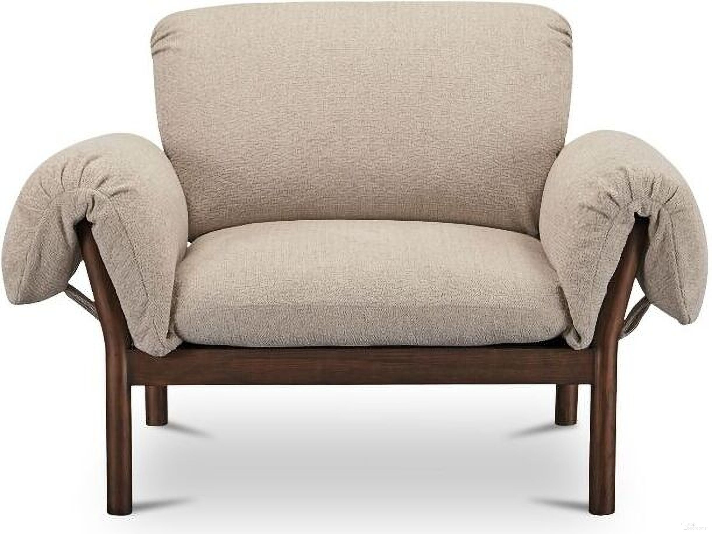 The appearance of Cardero Lounge Chair In Beige designed by Moes Home in the modern / contemporary interior design. This beige piece of furniture  was selected by 1StopBedrooms from Cardero Collection to add a touch of cosiness and style into your home. Sku: EW-1038-34. Material: Polyester.