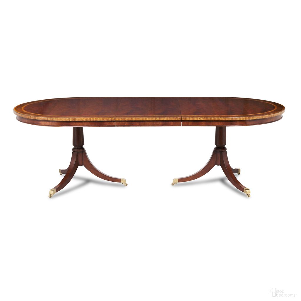 Cardiff Dining Table In Mahogany and Brass