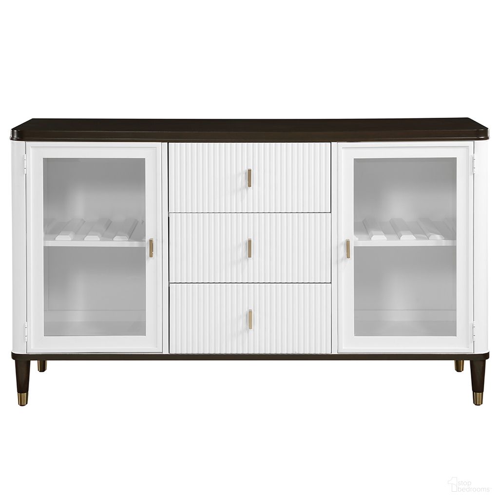 The appearance of Carena Server In Walnut and White designed by ACME in the transitional interior design. This walnut and white piece of furniture was selected by 1StopBedrooms from Carena Collection to add a touch of cosiness and style into your home. Sku: DN02958. Material: Wood.