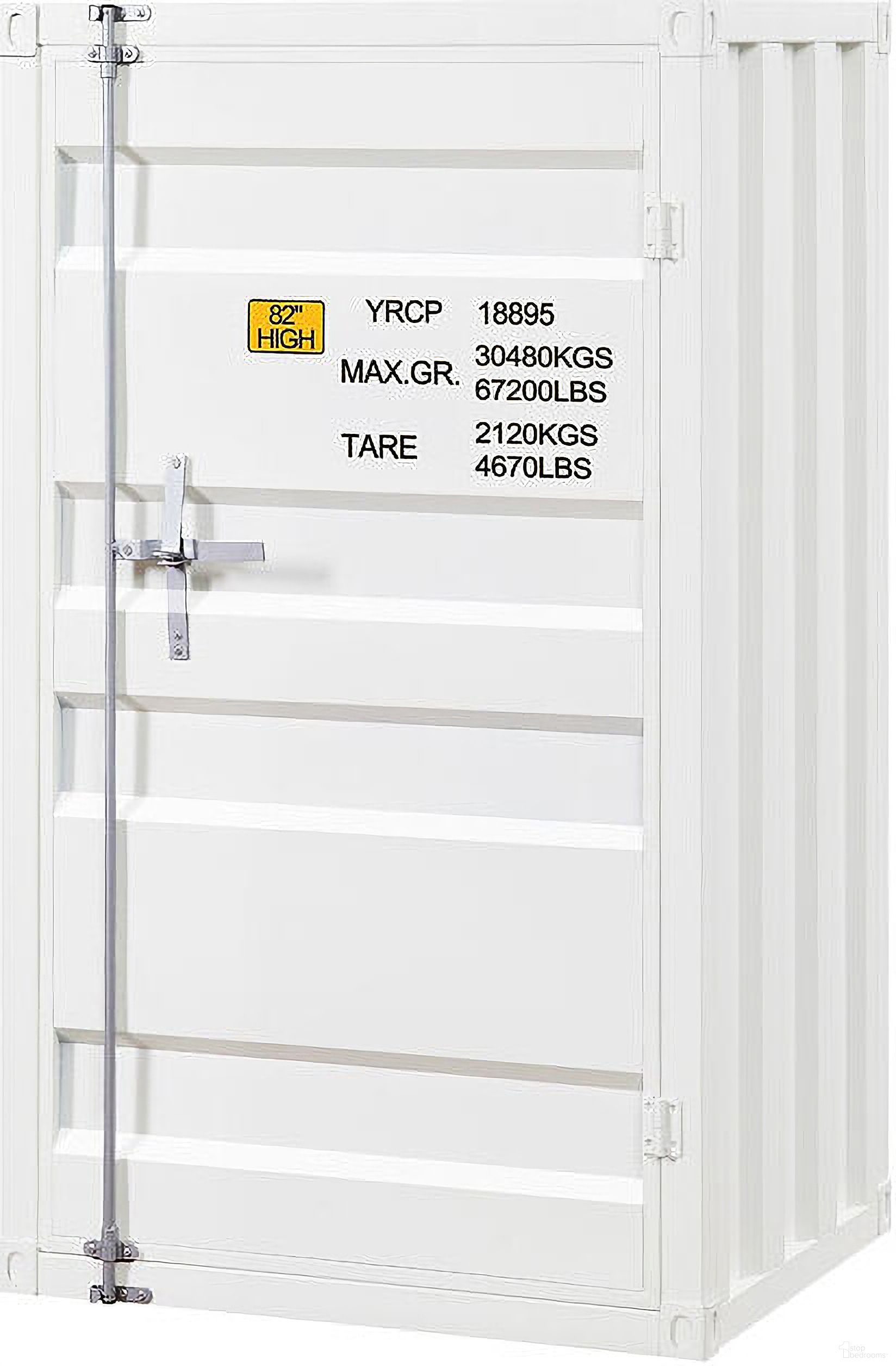 The appearance of Cargo Youth Chest (White) designed by ACME in the industrial interior design. This white piece of furniture was selected by 1StopBedrooms from Cargo Collection to add a touch of cosiness and style into your home. Sku: 35910. Material: Metal.