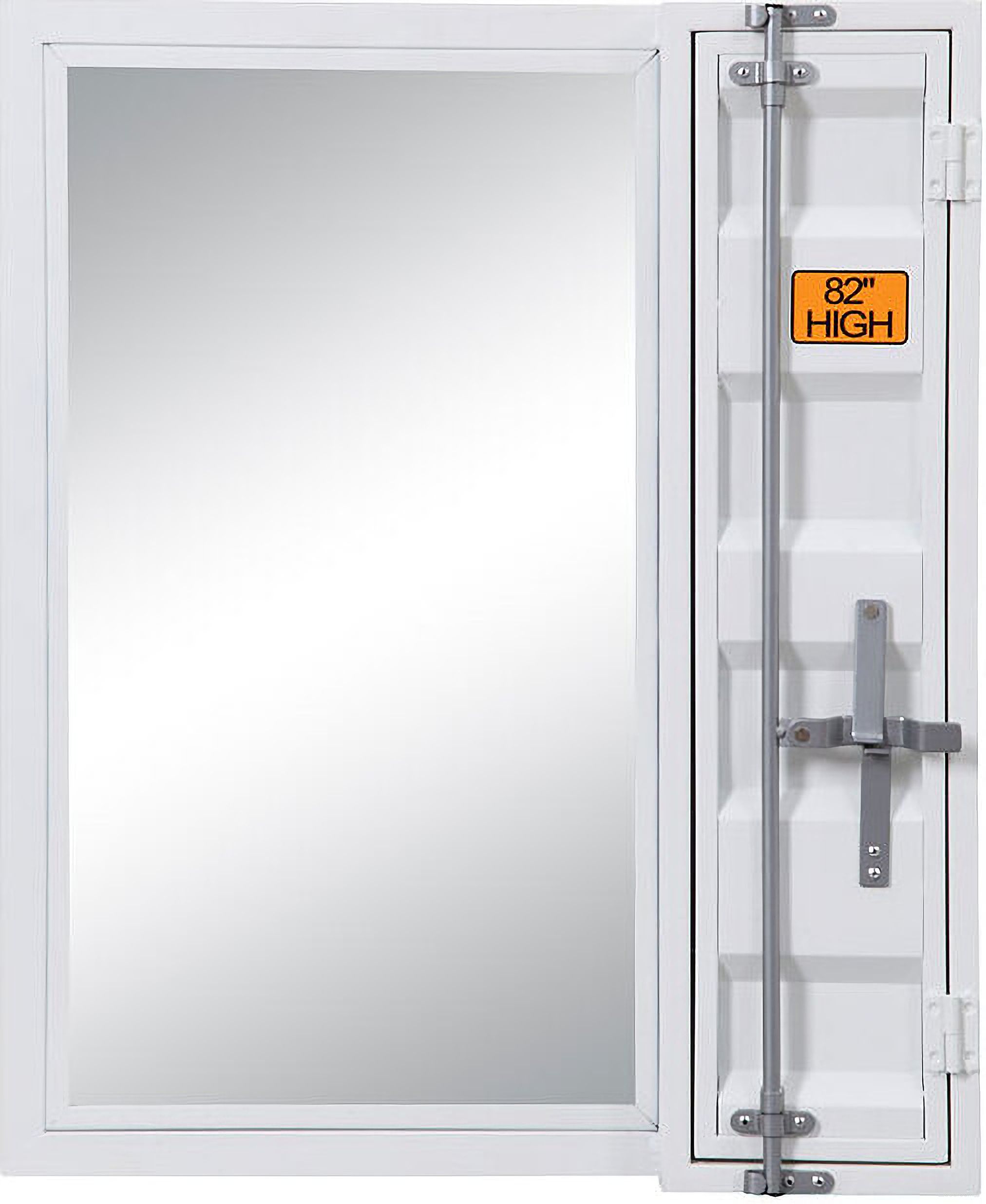 The appearance of Cargo Youth Vanity Mirror (White) designed by ACME in the industrial interior design. This white piece of furniture  was selected by 1StopBedrooms from Cargo Collection to add a touch of cosiness and style into your home. Sku: 35908. Material: Metal.