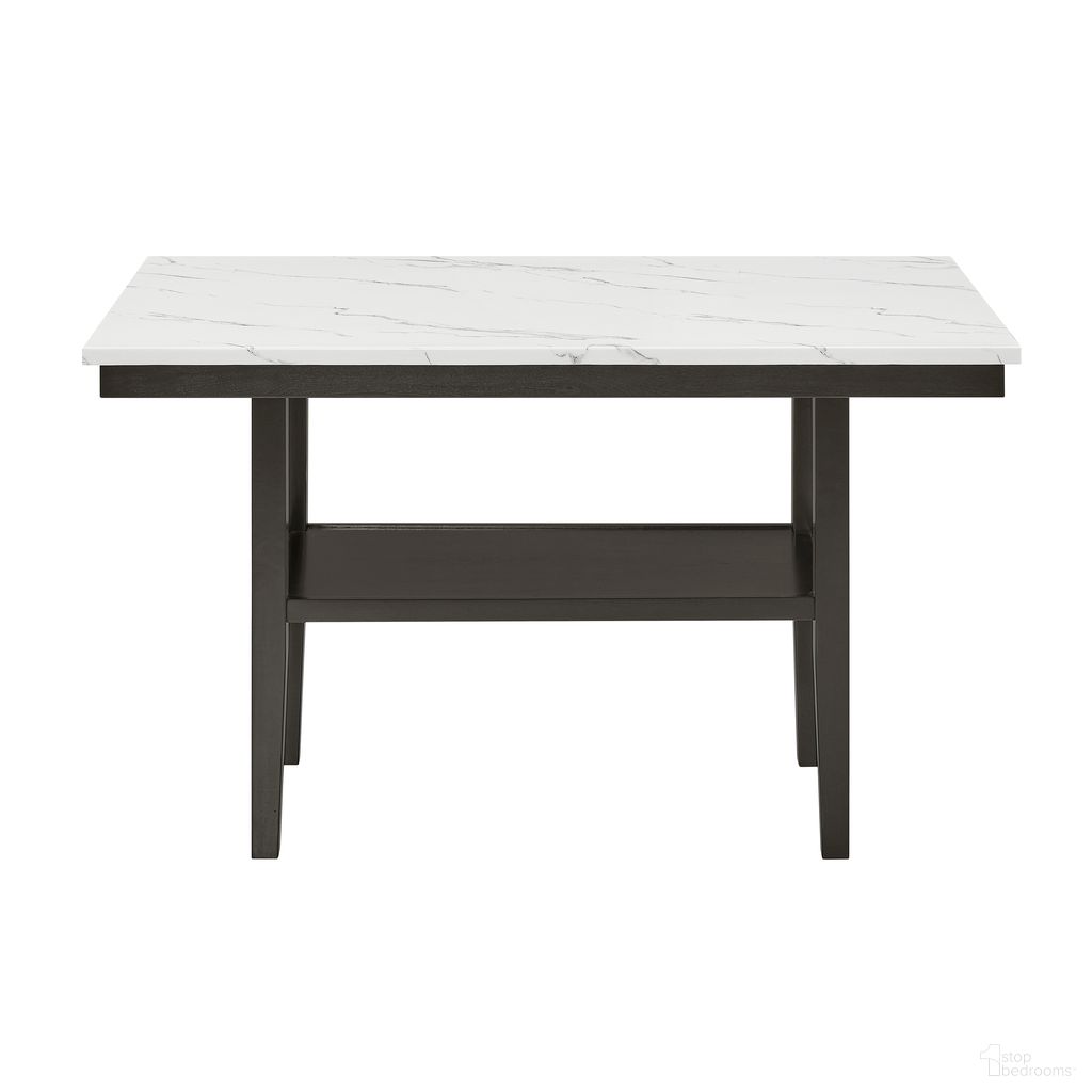The appearance of Carissa 60 Inch Rectangle Counter Table with Storage Shelf In White and Espresso designed by New Classic in the modern / contemporary interior design. This white/espresso piece of furniture was selected by 1StopBedrooms from Carissa Collection to add a touch of cosiness and style into your home. Sku: D422-12. Table Base Style: Trestle. Material: Wood. Table Top Shape: Rectangular.