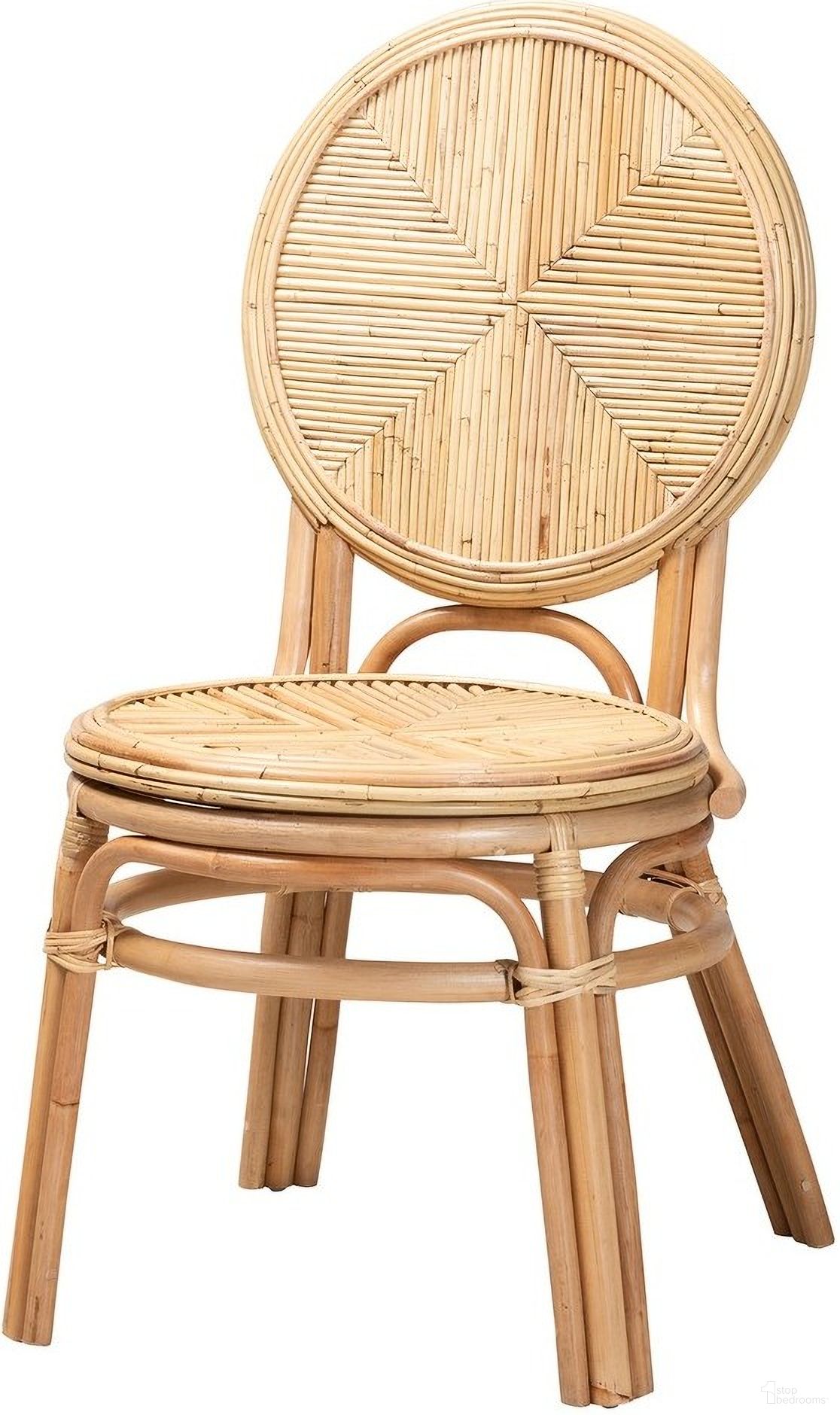 Carita Rattan Dining Chair In Natural Brown