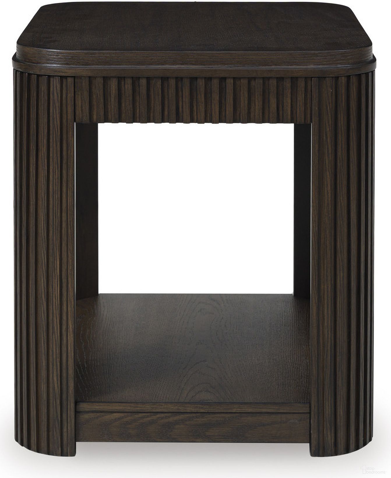 The appearance of Carlibrie End Table In Warm Brown designed by Signature Design by Ashley in the modern / contemporary interior design. This warm brown piece of furniture was selected by 1StopBedrooms from Carlibrie Collection to add a touch of cosiness and style into your home. Sku: T700-3. Material: MDF.