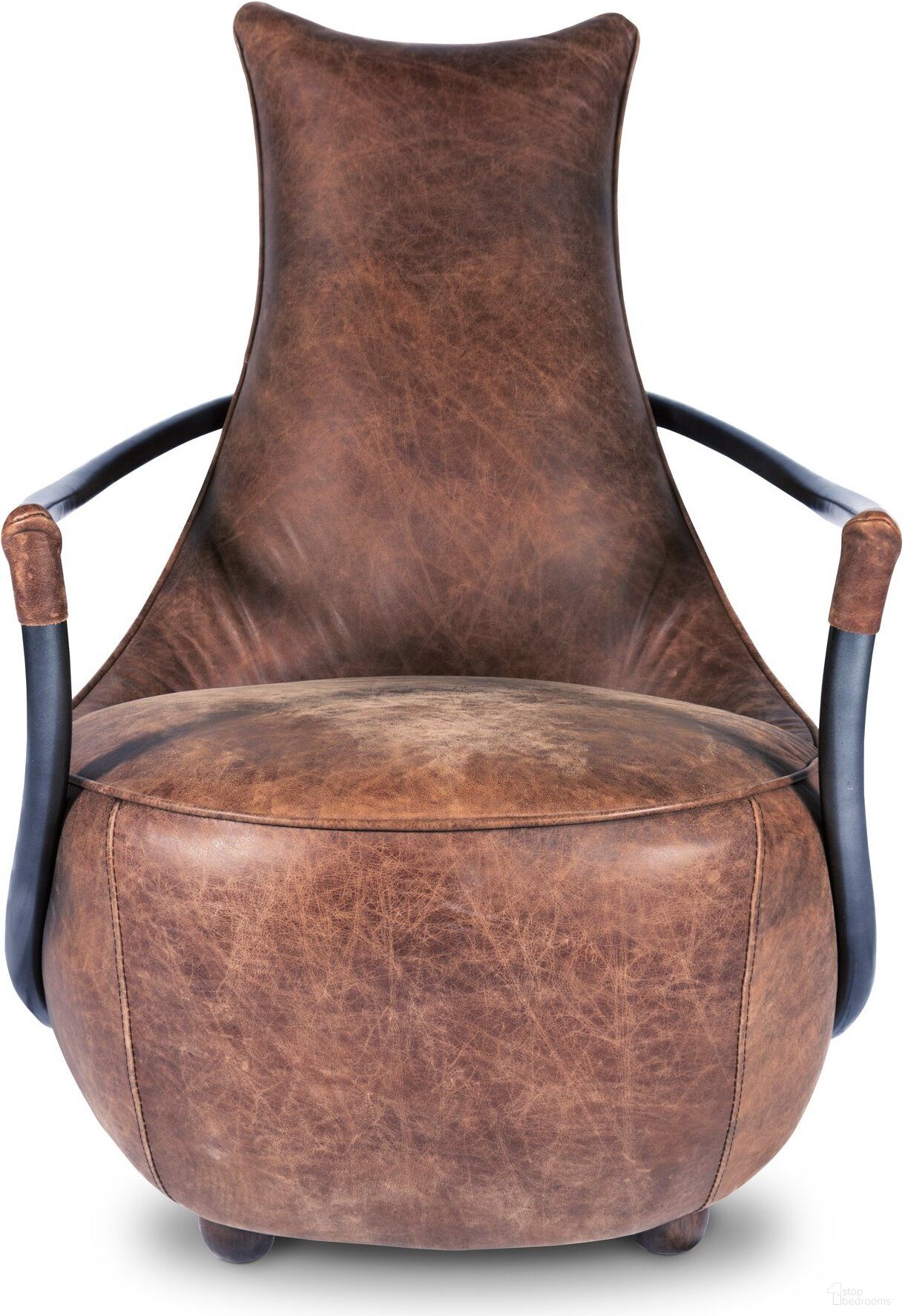 The appearance of Carlisle Brown Club Chair designed by Moes Home in the traditional interior design. This brown piece of furniture  was selected by 1StopBedrooms from Carlisle Collection to add a touch of cosiness and style into your home. Sku: PK-1026-03. Material: Leather.