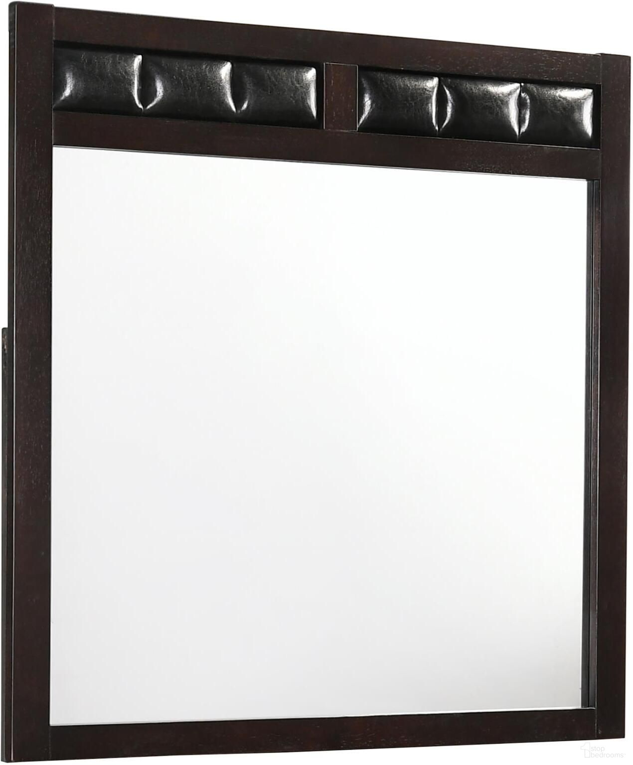 The appearance of Carlton Upholstered Rectangular Dresser Mirror Cappuccino designed by Coaster in the modern / contemporary interior design. This cappuccino piece of furniture was selected by 1StopBedrooms from Carlton Collection to add a touch of cosiness and style into your home. Sku: 202094. Material: Wood.