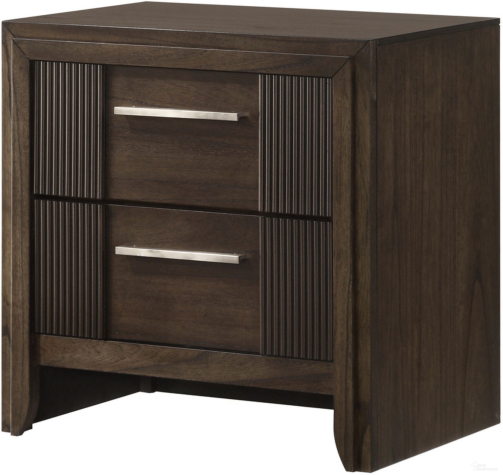 The appearance of Carlton Night Stand In Brown designed by Crown Mark in the transitional interior design. This brown piece of furniture was selected by 1StopBedrooms from Carlton Collection to add a touch of cosiness and style into your home. Sku: B5550-2. Material: MDF.