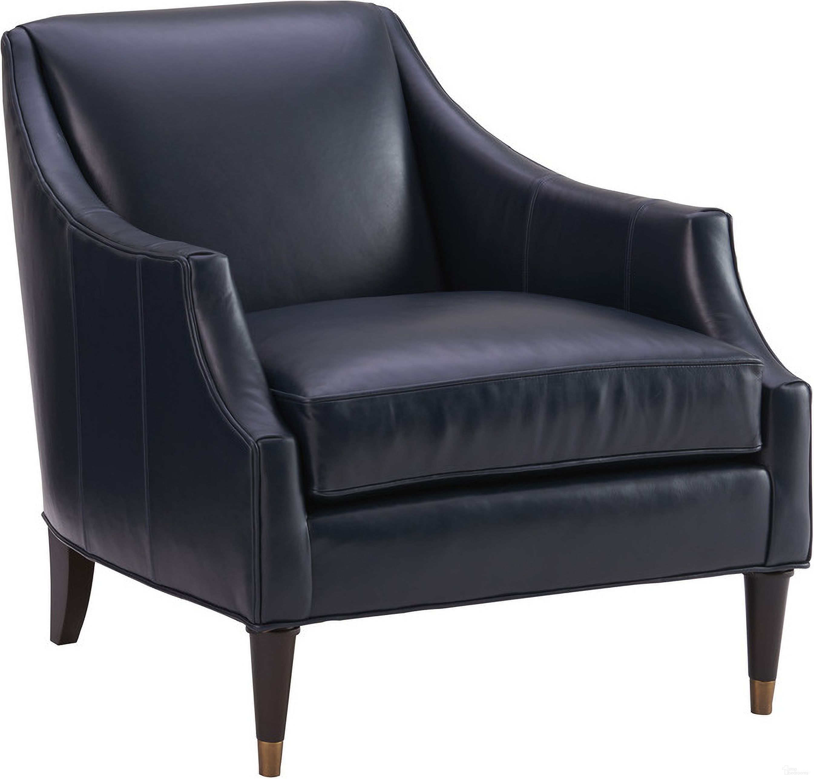 The appearance of Carlyle Kerney Leather Chair designed by Lexington in the modern / contemporary interior design. This blue/aqua piece of furniture was selected by 1StopBedrooms from Carlyle Collection to add a touch of cosiness and style into your home. Sku: LL7573-11-40. Material: Leather.