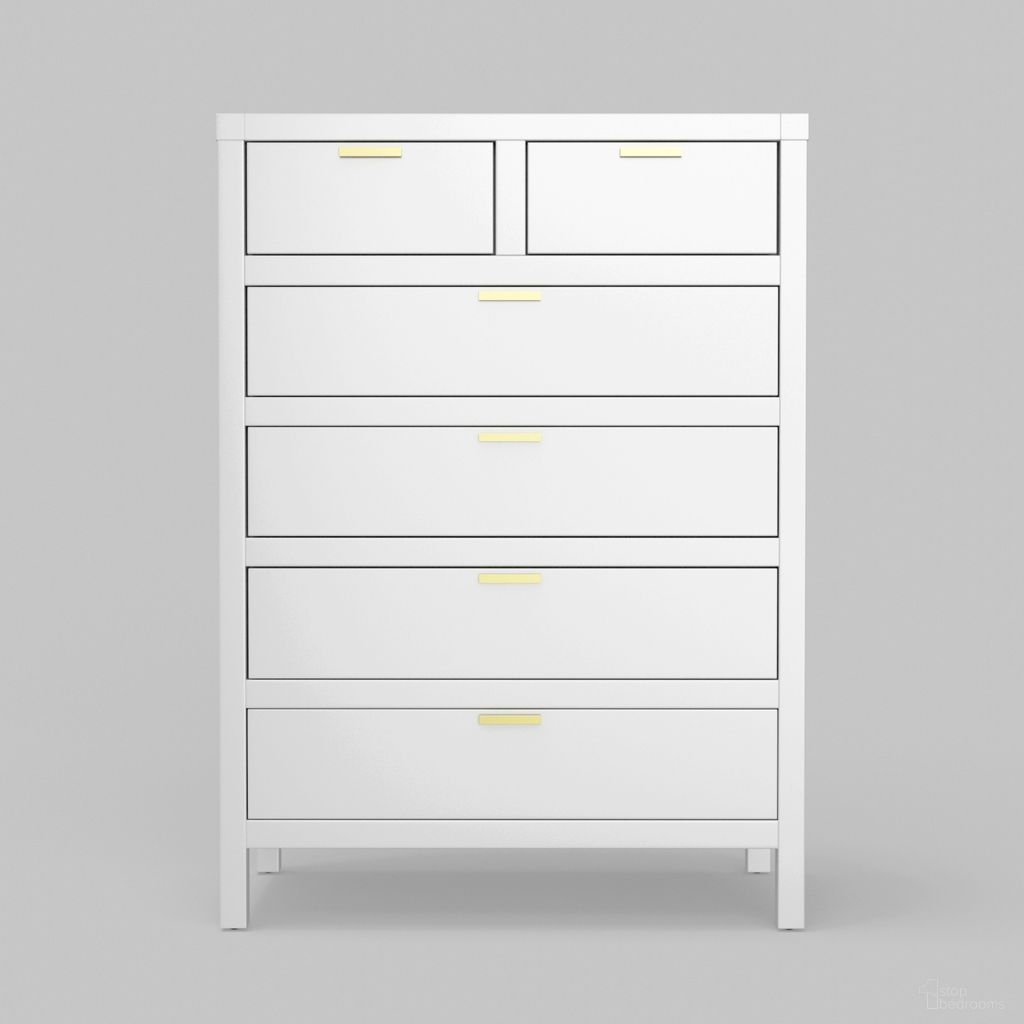 The appearance of Carmel 6 Drawer Chest In White designed by Alpine in the transitional interior design. This white piece of furniture was selected by 1StopBedrooms from Carmel Collection to add a touch of cosiness and style into your home. Sku: JR-W-05. Material: Pine.