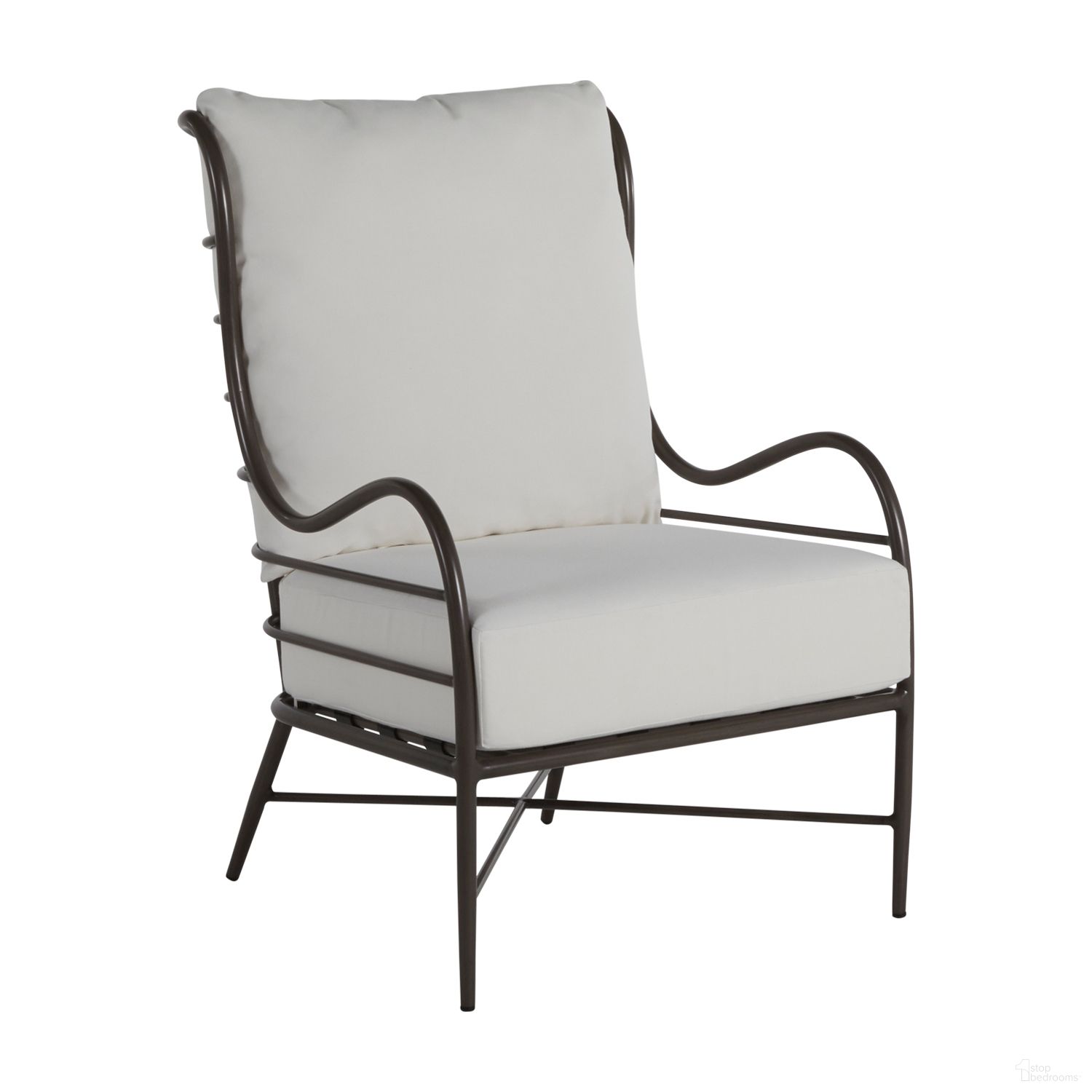 Carmel Aluminum Lounge In Linen Snow