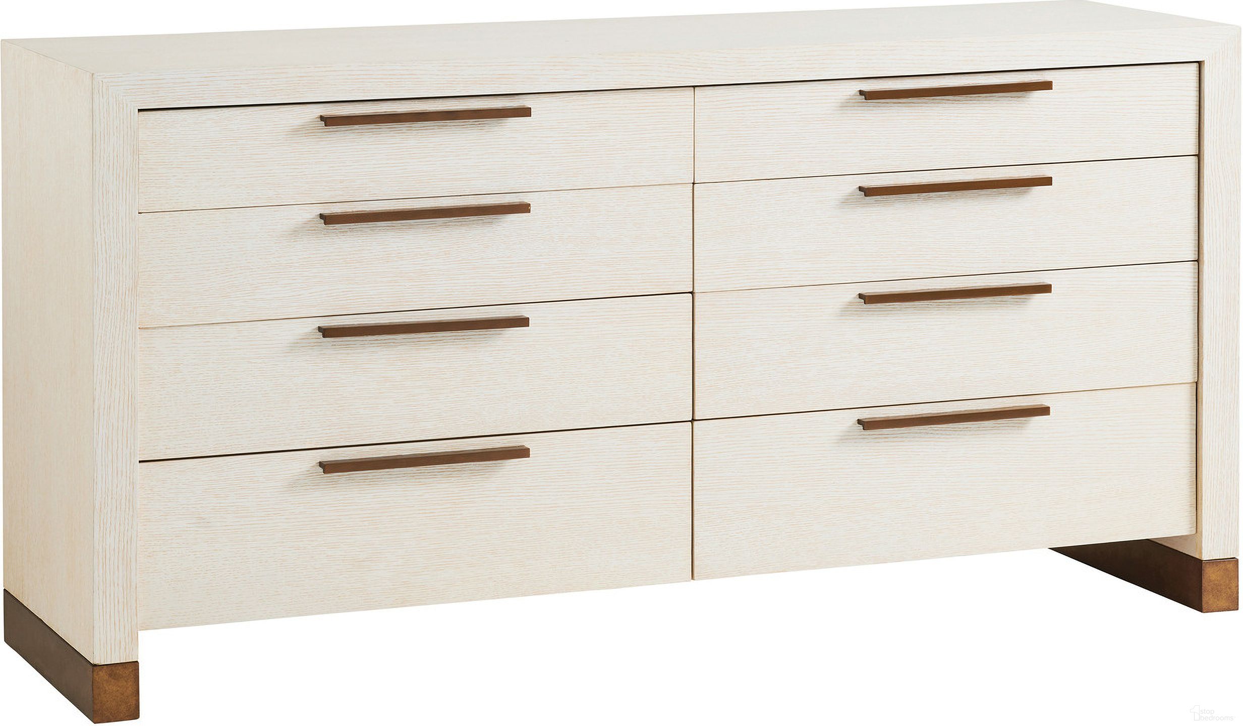The appearance of Carmel Bluff Double Dresser In Monterey designed by Barclay Butera in the transitional interior design. This monterey piece of furniture was selected by 1StopBedrooms from Carmel Collection to add a touch of cosiness and style into your home. Sku: 931-222. Material: Wood.