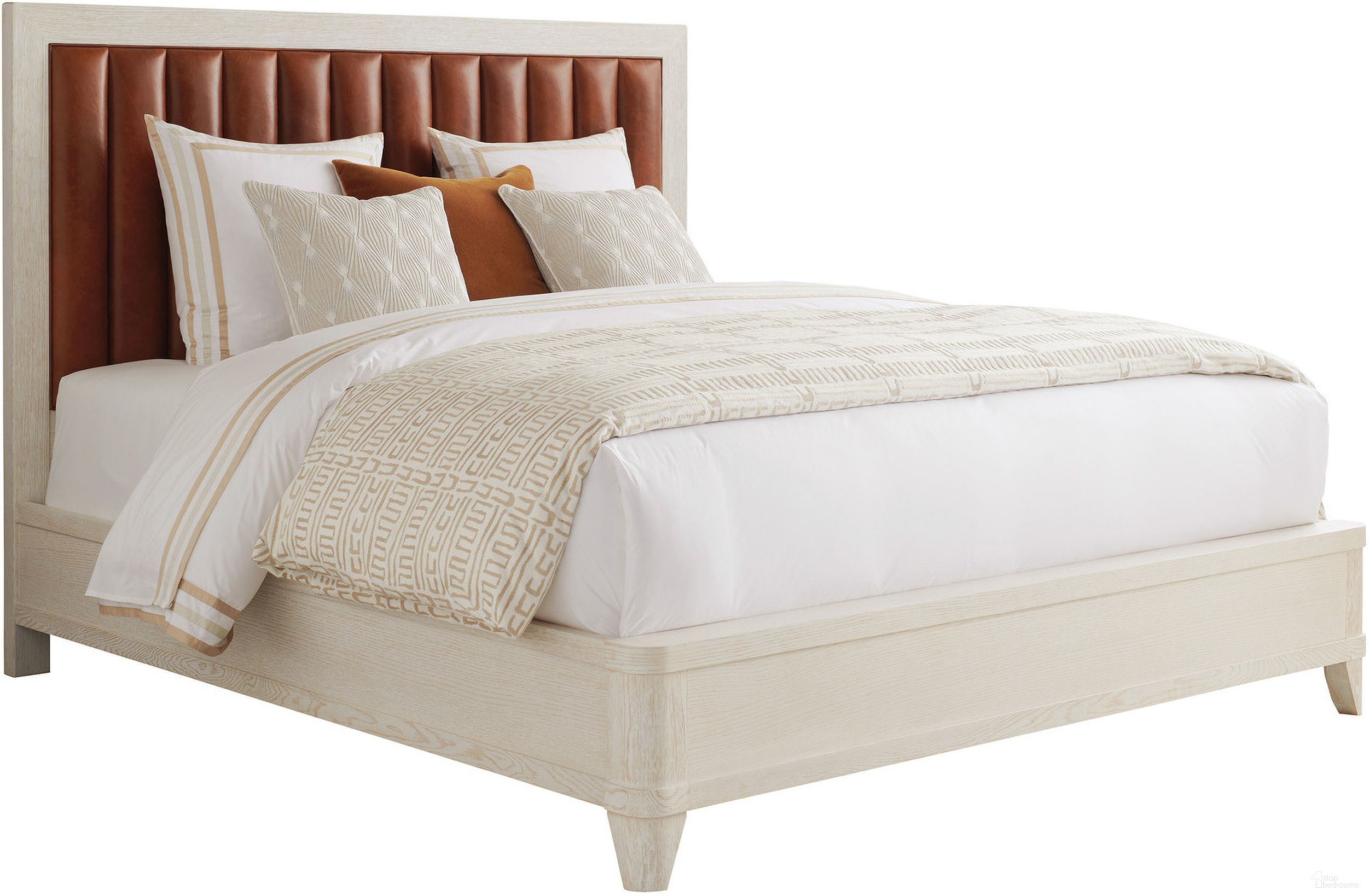 The appearance of Carmel Cambria California King Upholstered Bed In Monterey designed by Barclay Butera in the transitional interior design. This monterey piece of furniture was selected by 1StopBedrooms from Carmel Collection to add a touch of cosiness and style into your home. Sku: 931-155C. Material: Wood. Bed Size: California King. Bed Type: Upholstered Bed.