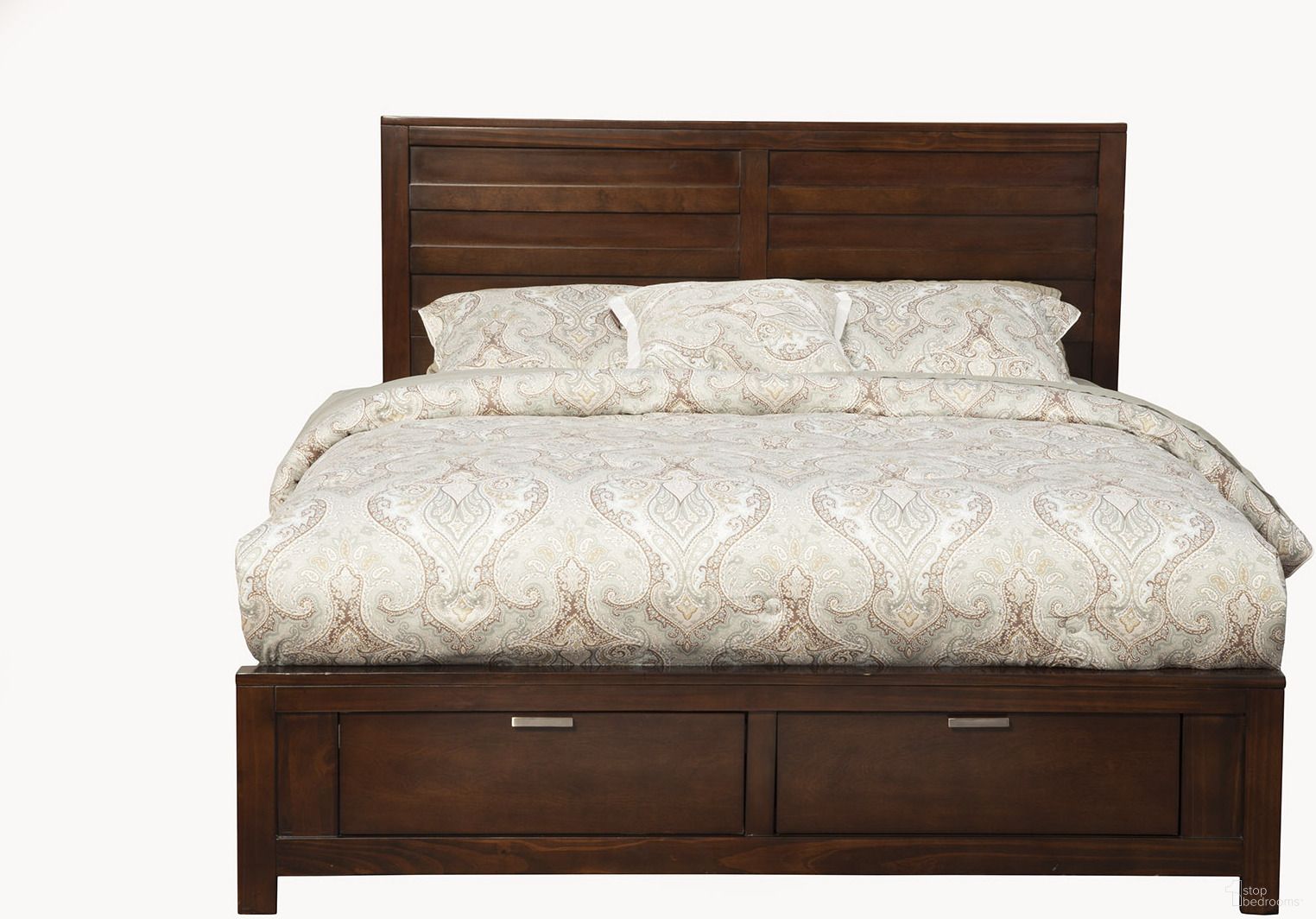 The appearance of Carmel California King Storage Bed In Cappuccino designed by Alpine in the transitional interior design. This cappuccino piece of furniture  was selected by 1StopBedrooms from Carmel Collection to add a touch of cosiness and style into your home. Sku: JR-07CK. Bed Type: Storage Bed. Bed Size: California King. Material: Pine.