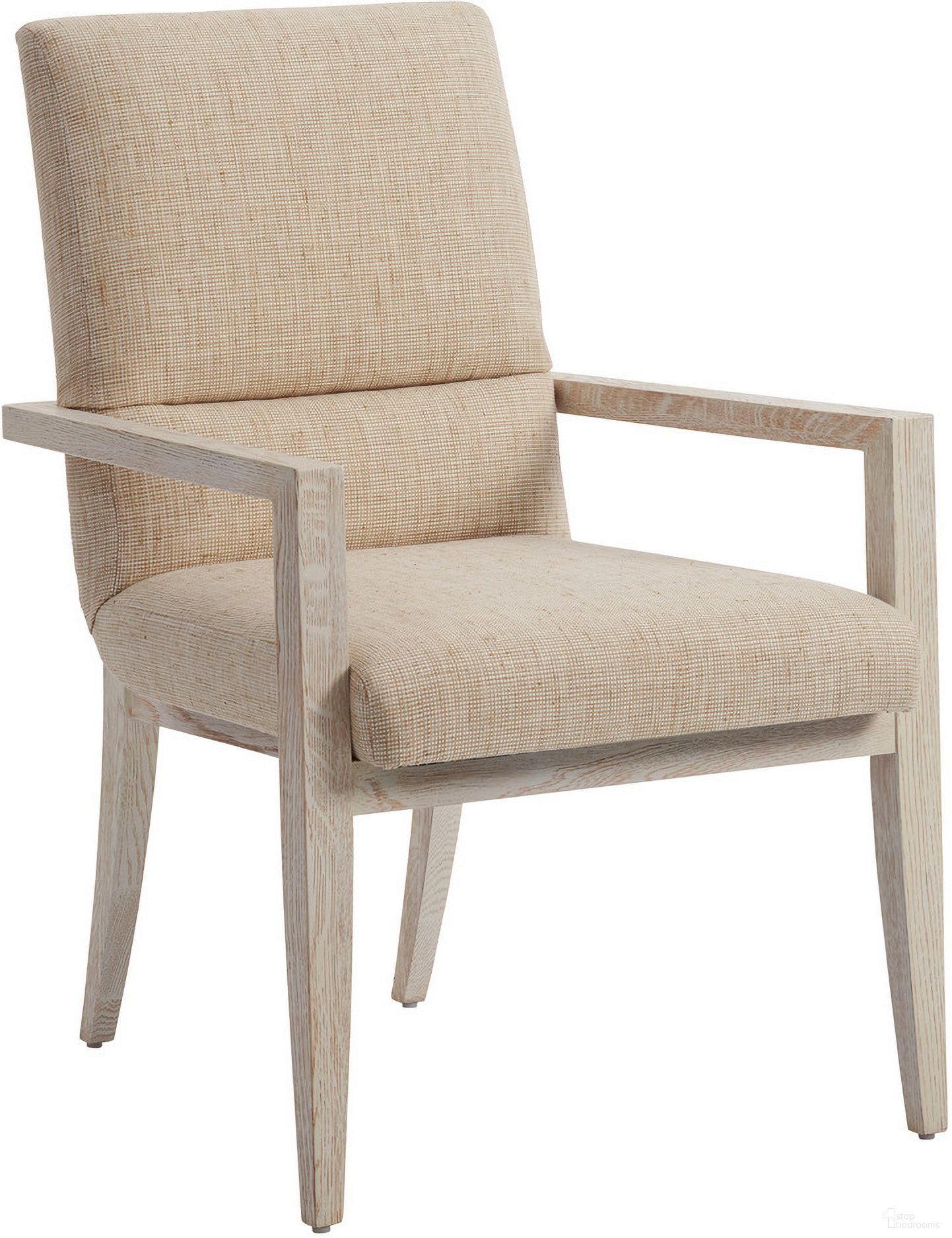 The appearance of Carmel Palmero Upholstered Arm Chair In Monterey designed by Barclay Butera in the transitional interior design. This monterey piece of furniture was selected by 1StopBedrooms from Carmel Collection to add a touch of cosiness and style into your home. Sku: 931-883-01. Material: Wood. Chair Type: Arm Chair.