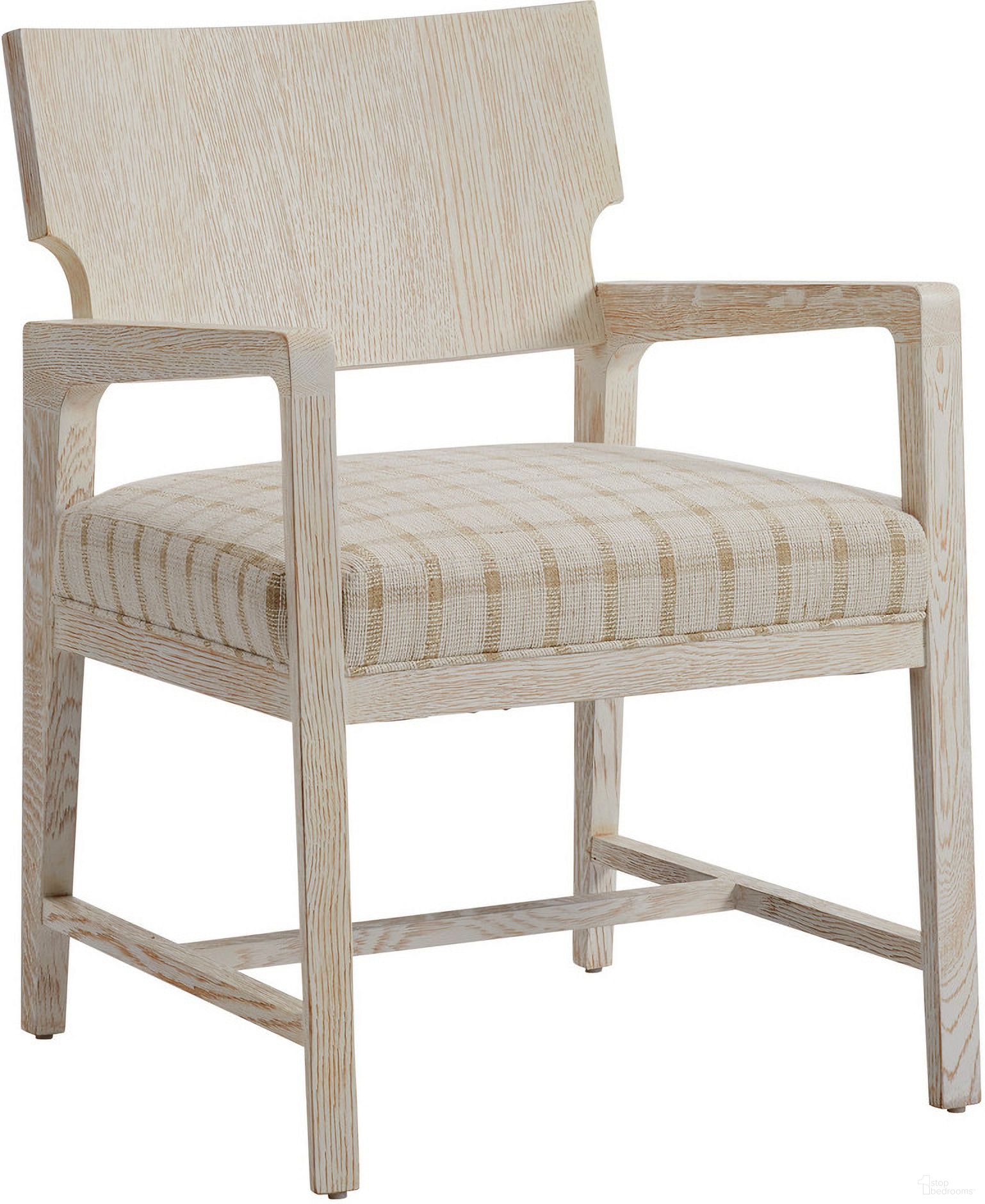 The appearance of Carmel Ridgewood Dining Chair In Monterey designed by Barclay Butera in the transitional interior design. This monterey piece of furniture was selected by 1StopBedrooms from Carmel Collection to add a touch of cosiness and style into your home. Sku: 931-881-40. Material: Wood. Chair Type: Arm Chair.