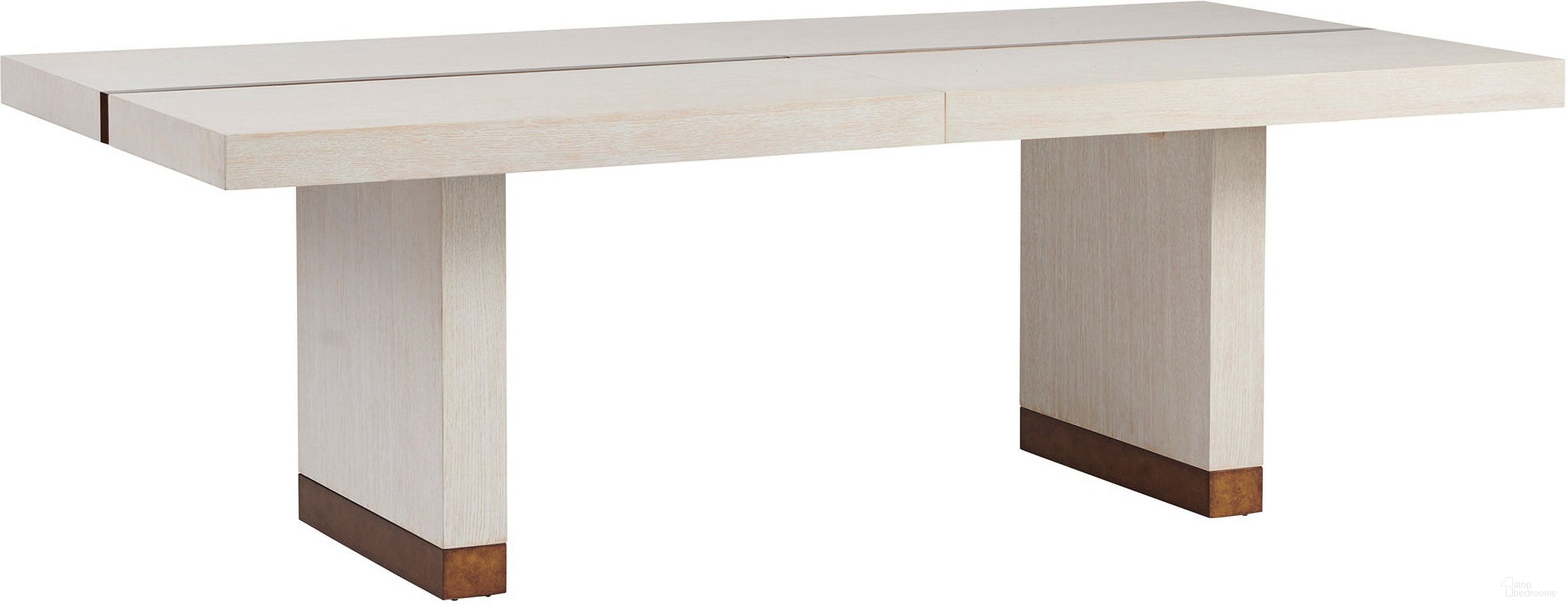 The appearance of Carmel Vista Rectangular Dining Table In Monterey designed by Barclay Butera in the transitional interior design. This monterey piece of furniture was selected by 1StopBedrooms from Carmel Collection to add a touch of cosiness and style into your home. Sku: 931-877. Table Base Style: Double Pedestal. Material: Wood. Table Top Shape: Rectangular. Size: 44" x 88".