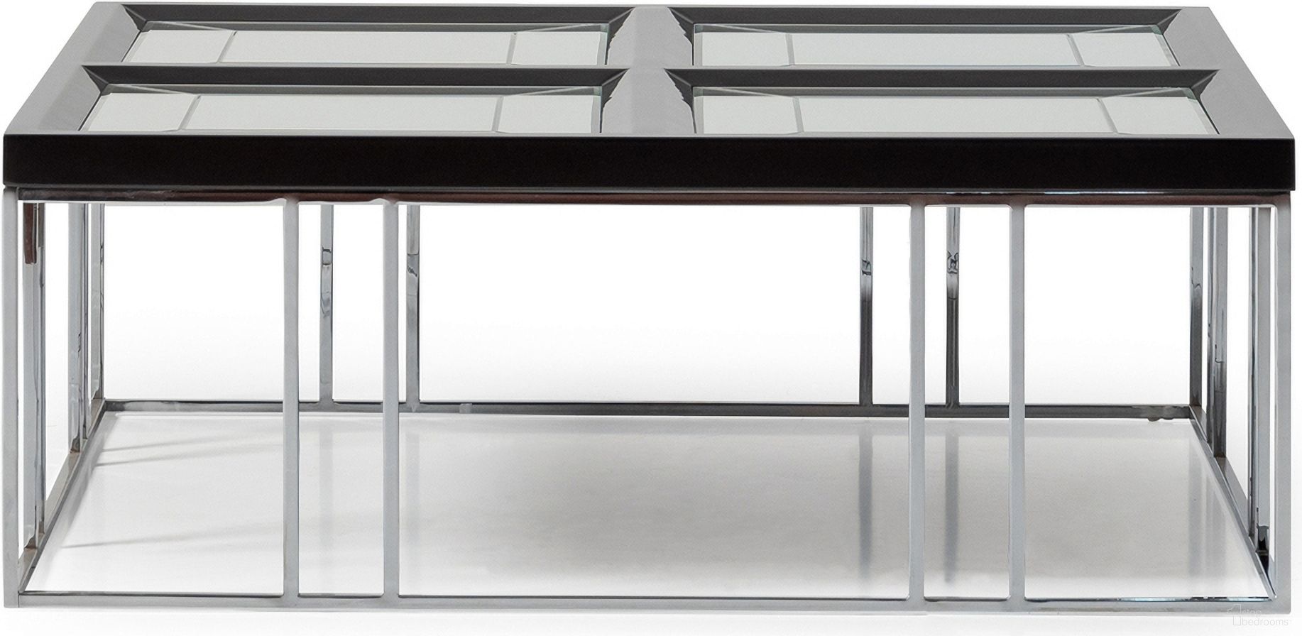 The appearance of Carmela Cocktail Table In Glossy Charcoal Sand designed by Michael Amini in the transitional interior design. This charcoal sand piece of furniture was selected by 1StopBedrooms from Carmela Collection to add a touch of cosiness and style into your home. Sku: LFR-CRMA201-830. Material: MDF.