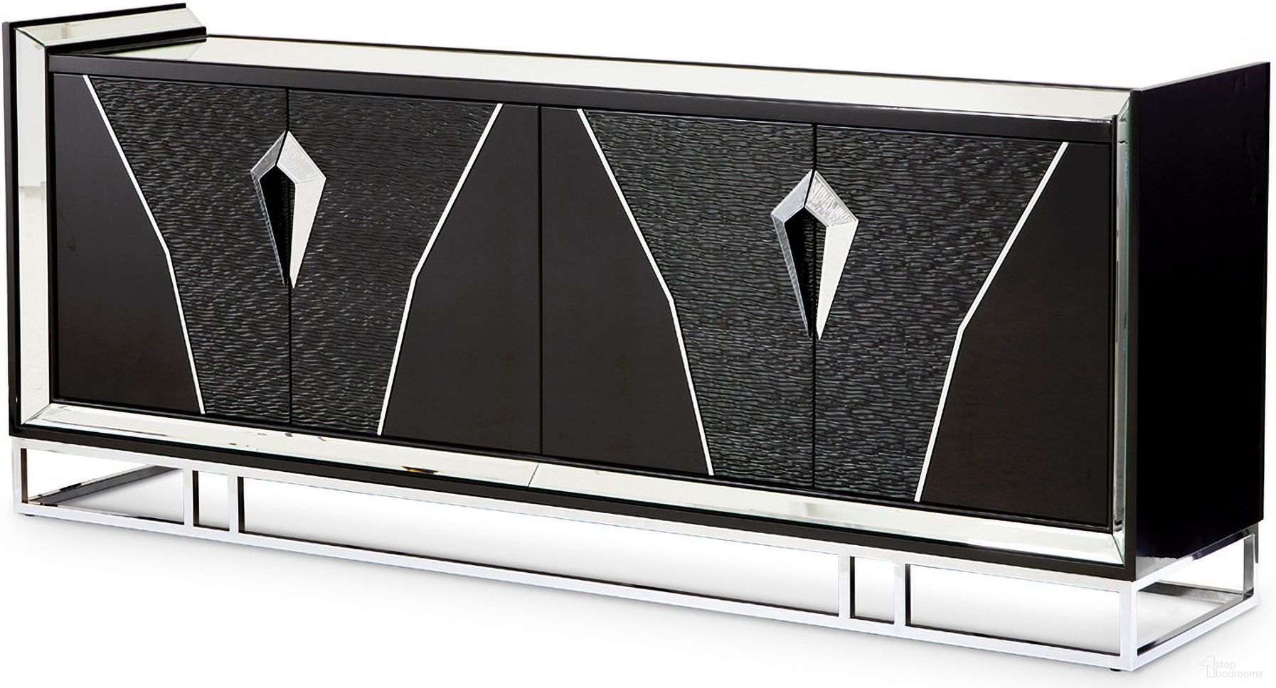The appearance of Carmela Console Table In Glossy Charcoal Sand designed by Michael Amini in the transitional interior design. This charcoal sand piece of furniture was selected by 1StopBedrooms from Carmela Collection to add a touch of cosiness and style into your home. Sku: LFR-CRMA223-830. Material: MDF.