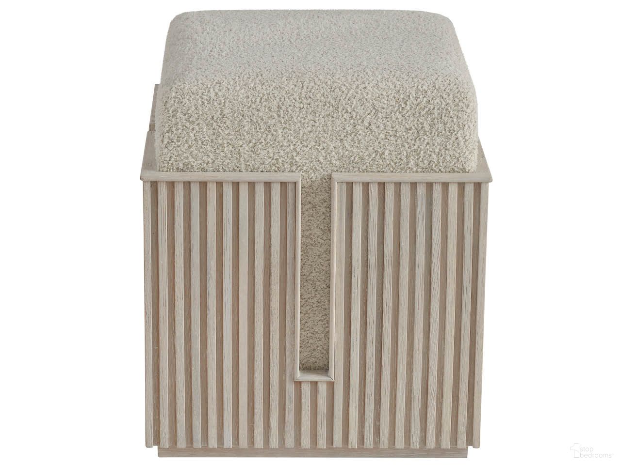 Carmen Bunching Stool In White Oak