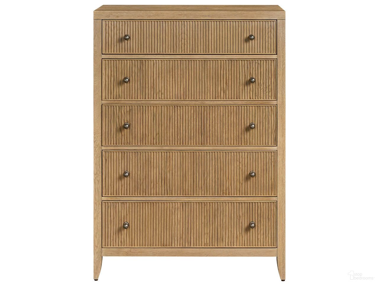 The appearance of Carmen Chest In Skylark designed by Universal in the modern / contemporary interior design. This skylark piece of furniture  was selected by 1StopBedrooms from Avaline Collection to add a touch of cosiness and style into your home. Sku: U428A150. Material: Wood.