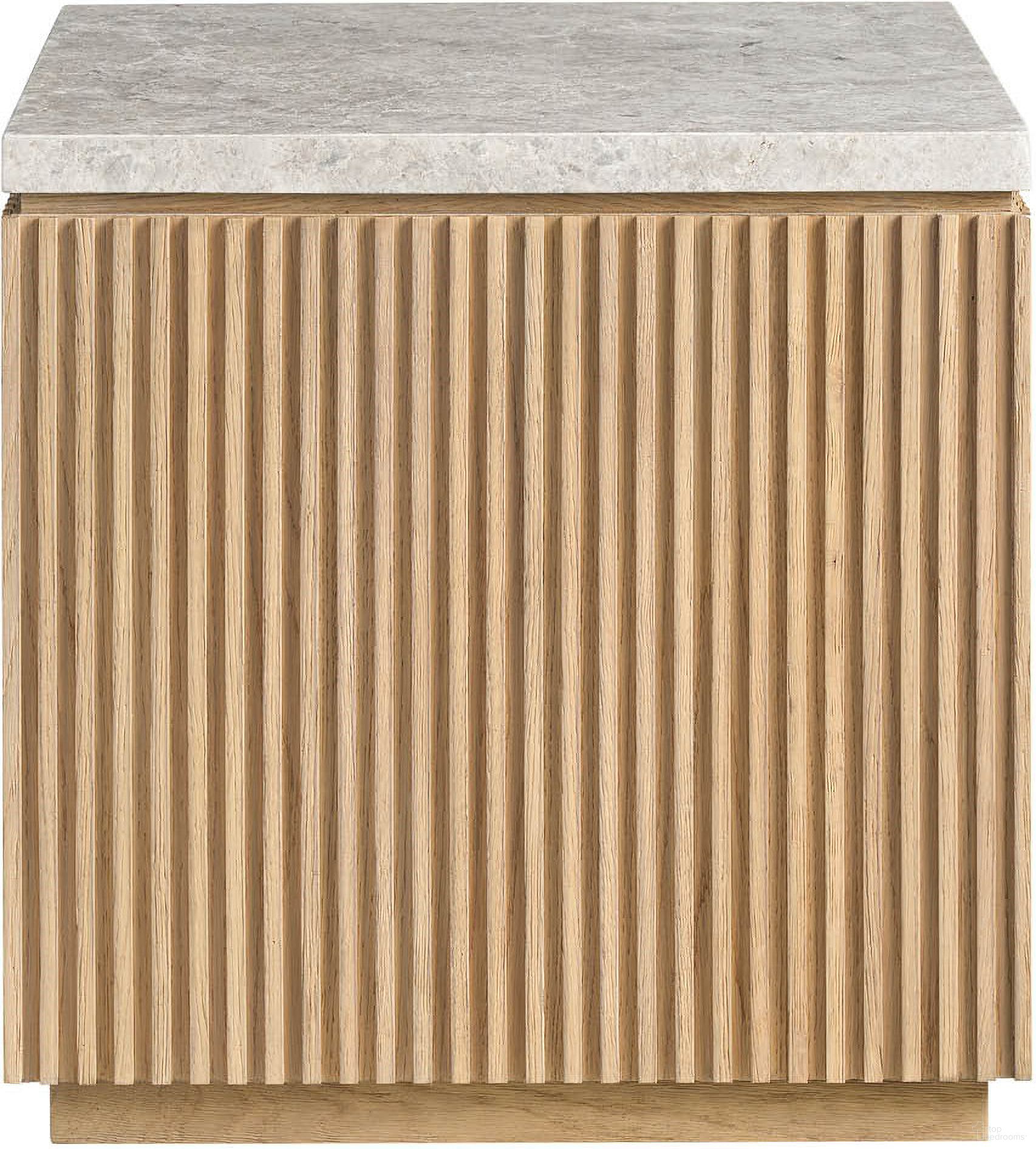 The appearance of Carmen Side Table In Skylark designed by Universal in the modern / contemporary interior design. This skylark piece of furniture  was selected by 1StopBedrooms from Avaline Collection to add a touch of cosiness and style into your home. Sku: U428A812. Material: Wood.