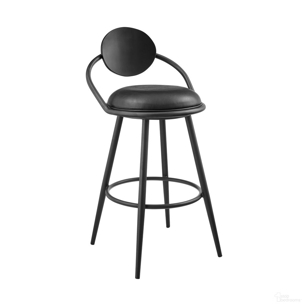 Carnation 26 Inch Swivel Counter Stool In Vintage Black
