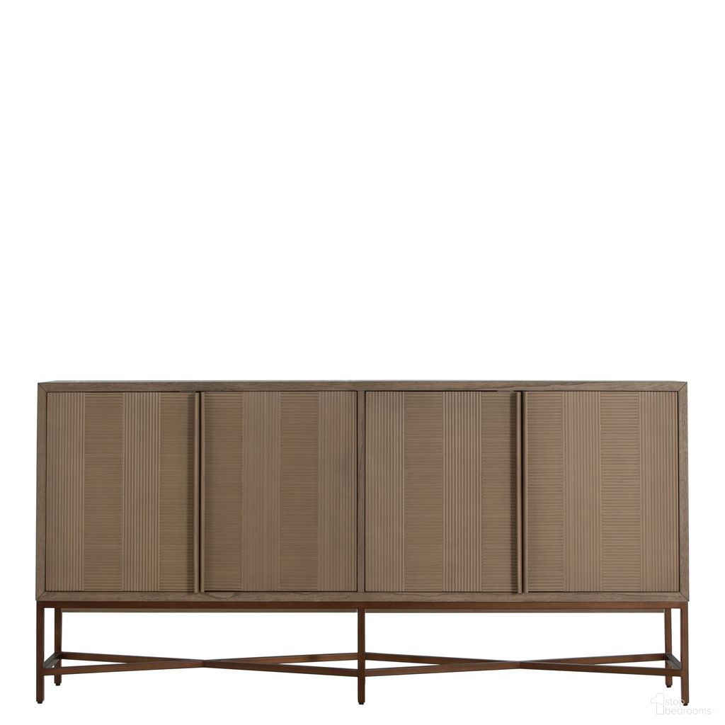 The appearance of Carol Sideboard In Light Natural Blonde and Antique Bronze designed by Gabby in the transitional interior design. This light natural blonde/antique bronze piece of furniture  was selected by 1StopBedrooms from Carol Collection to add a touch of cosiness and style into your home. Sku: SCH-175647. Material: Mindi Veneer.