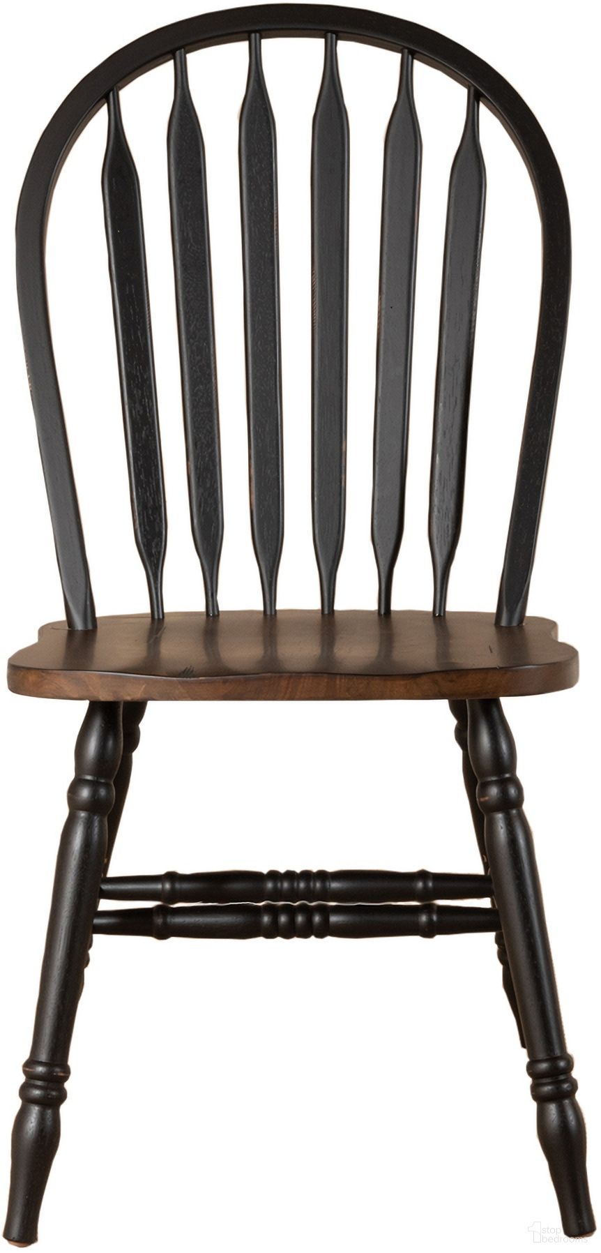 The appearance of Carolina Crossing Windsor Side Chair Set Of 2 In Black designed by Liberty in the transitional interior design. This black piece of furniture was selected by 1StopBedrooms from Carolina Crossing Collection to add a touch of cosiness and style into your home. Sku: 186B-C1000S. Material: Rubberwood. Chair Type: Side Chair.