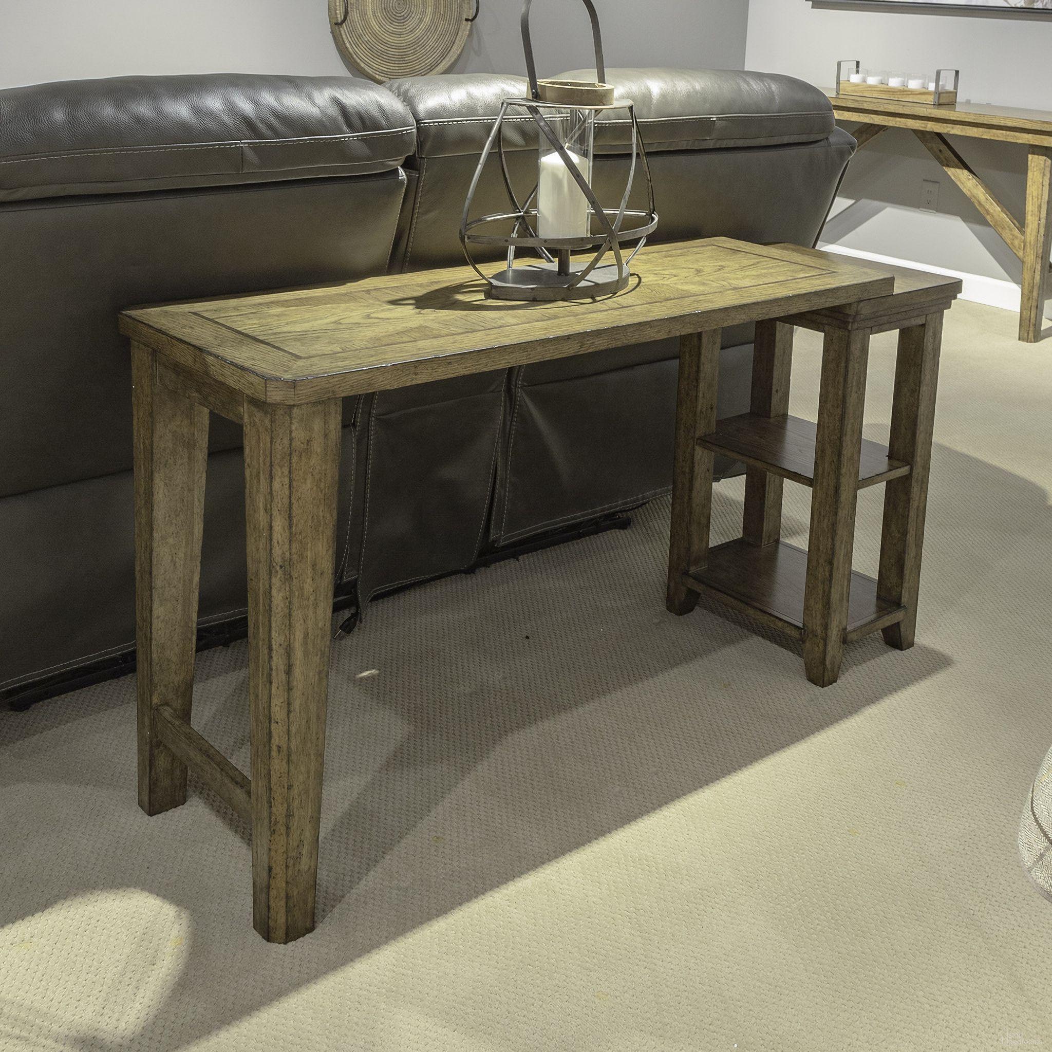 The appearance of Carolina Park Console Table In Brown designed by Liberty in the transitional interior design. This brown piece of furniture was selected by 1StopBedrooms from Carolina Park Collection to add a touch of cosiness and style into your home. Sku: 930-OT5630. Material: Solid Rubberwood.