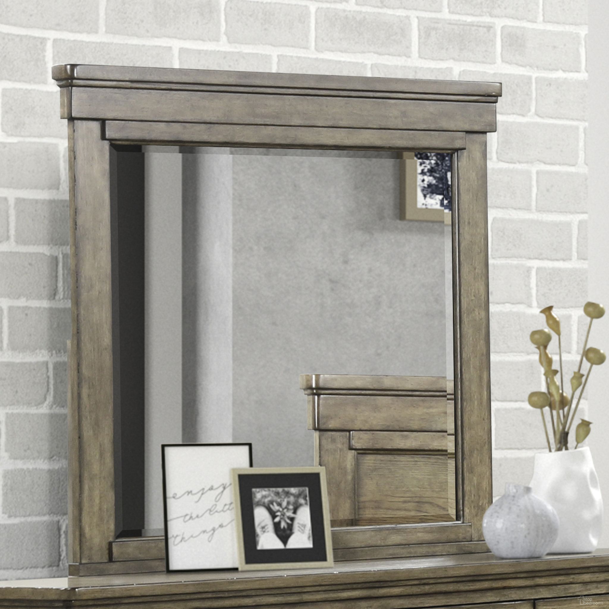 The appearance of Carolina Park Mirror In Brown designed by Liberty in the transitional interior design. This brown piece of furniture was selected by 1StopBedrooms from Carolina Park Collection to add a touch of cosiness and style into your home. Sku: 930-BR51. Material: Solid Rubberwood.