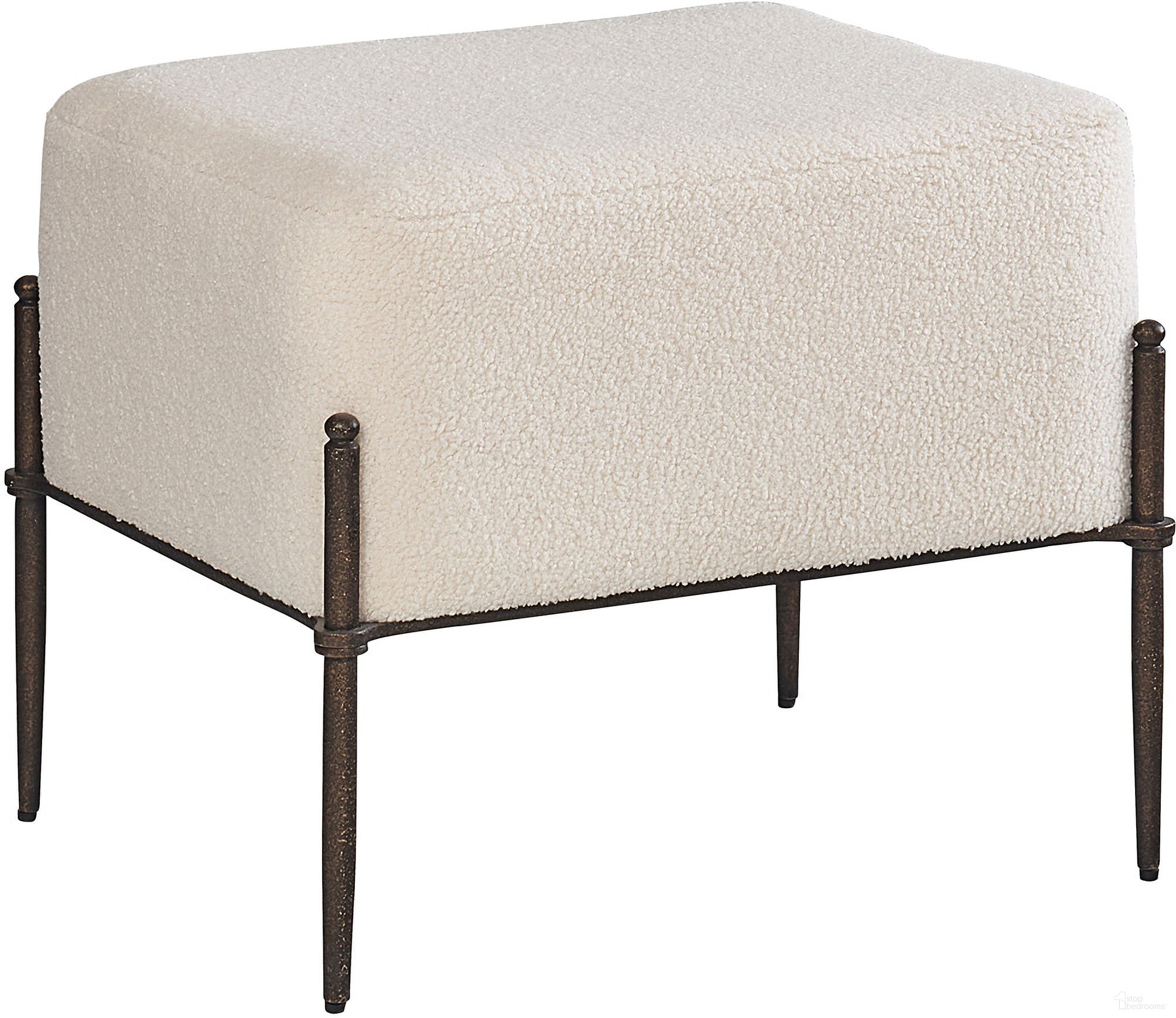 The appearance of Caroline Shearling Natural Stool In Soft Black designed by Aspenhome in the transitional interior design. This soft black piece of furniture was selected by 1StopBedrooms from Caroline Collection to add a touch of cosiness and style into your home. Sku: I3210-4691. Material: Wood.