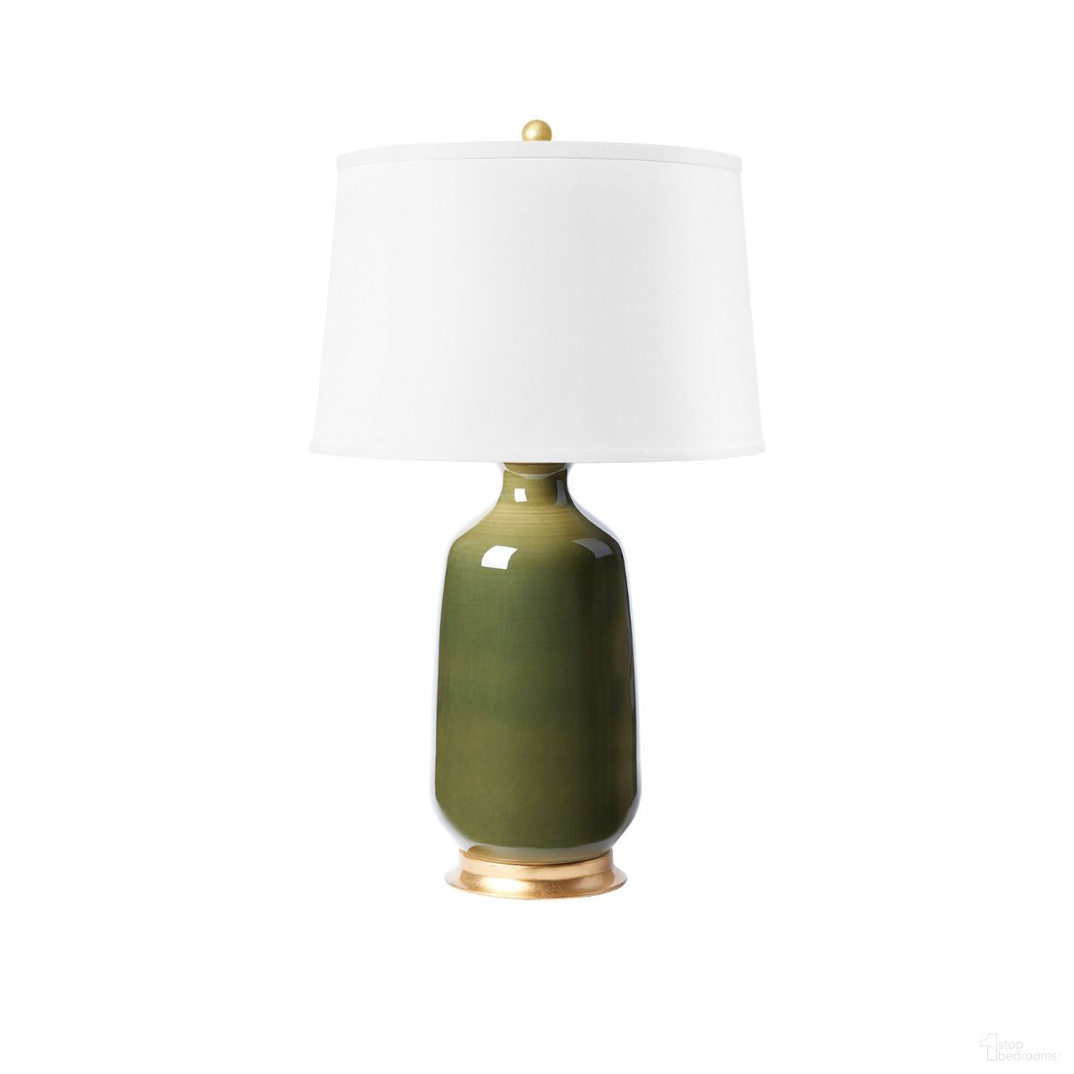 Carolyn Lamp Without Shade In Olive Green
