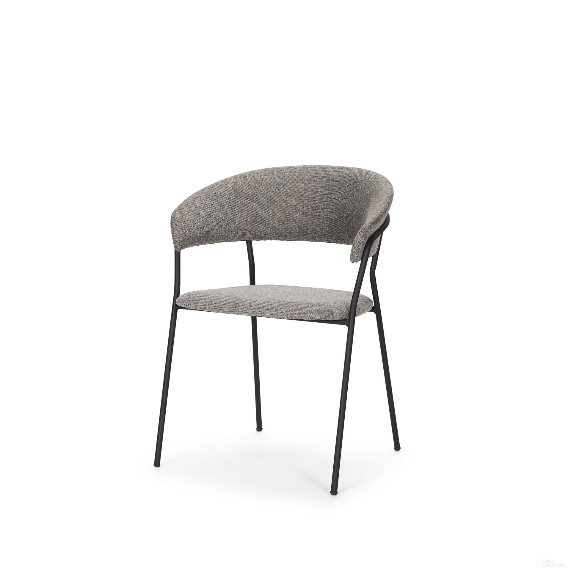 The appearance of Carolyn Matte Black Metal Dining Chair In Gray Fabric designed by Mercana in the modern / contemporary interior design. This gray and black piece of furniture was selected by 1StopBedrooms from Carolyn Collection to add a touch of cosiness and style into your home. Sku: 70465. Material: Metal. Chair Type: Side Chair.