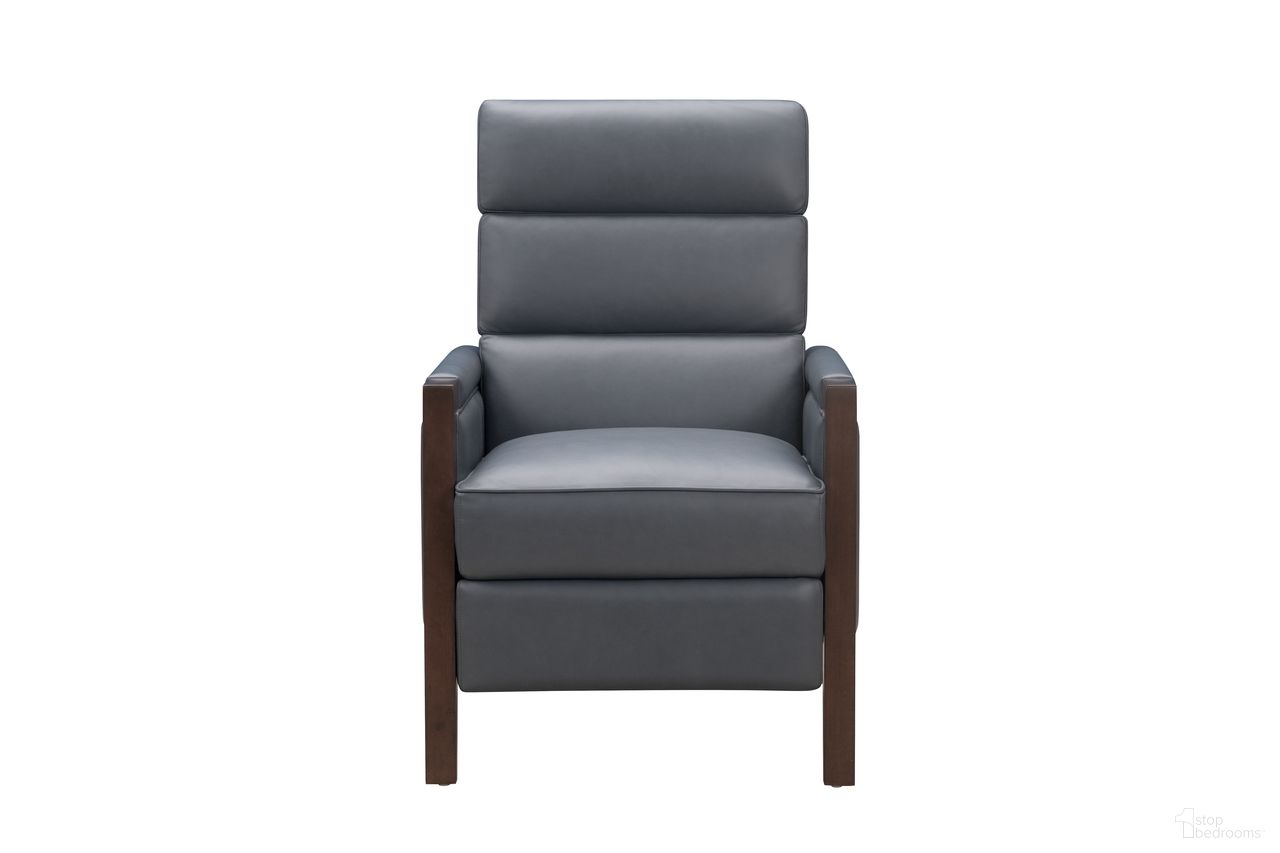 The appearance of Carolyne Push Thru The Arms Recliner In Ocean designed by BarcaLounger in the traditional interior design. This ocean piece of furniture  was selected by 1StopBedrooms from Carolyne Collection to add a touch of cosiness and style into your home. Sku: 71646530846. Material: Leather.
