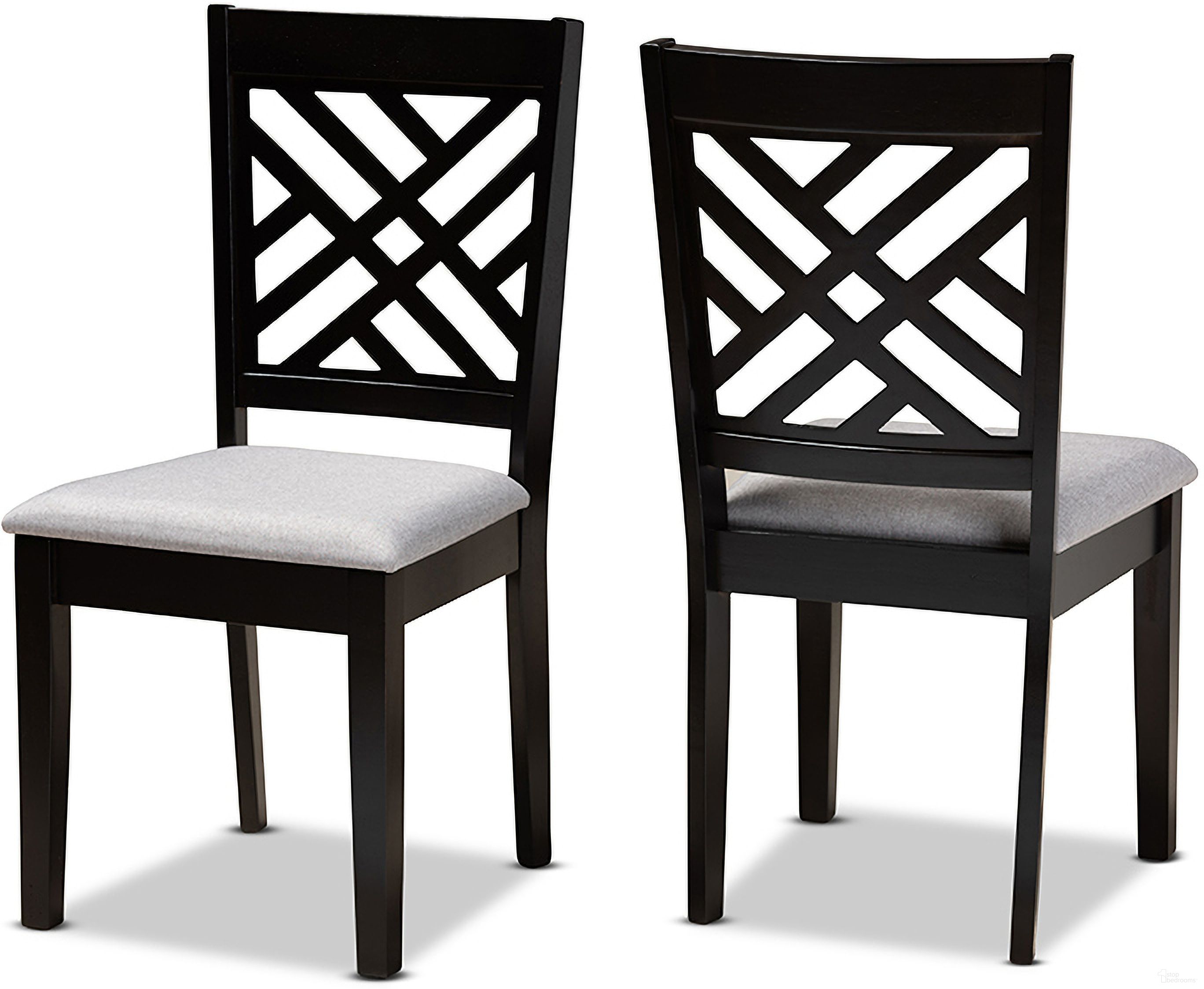 The appearance of Caron Modern And Contemporary Grey Fabric Upholstered Espresso Brown Finished Wood 2-Piece Dining Chair Set designed by Baxton Studio in the modern / contemporary interior design. This grey piece of furniture was selected by 1StopBedrooms from Caron Collection to add a touch of cosiness and style into your home. Sku: RH317C-Grey/Dark Brown-DC-2PK. Material: Rubberwood. Chair Type: Side Chair.