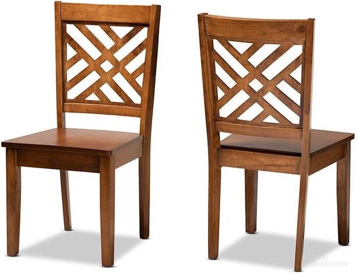 The appearance of Caron Modern and Contemporary Transitional Walnut Brown Finished Wood 2-Piece Dining Chair Set designed by Baxton Studio in the modern / contemporary interior design. This walnut brown piece of furniture was selected by 1StopBedrooms from Caron Collection to add a touch of cosiness and style into your home. Sku: RH317C-Walnut Wood Flat Seat-DC-2PK. Material: Wood. Chair Type: Side Chair.