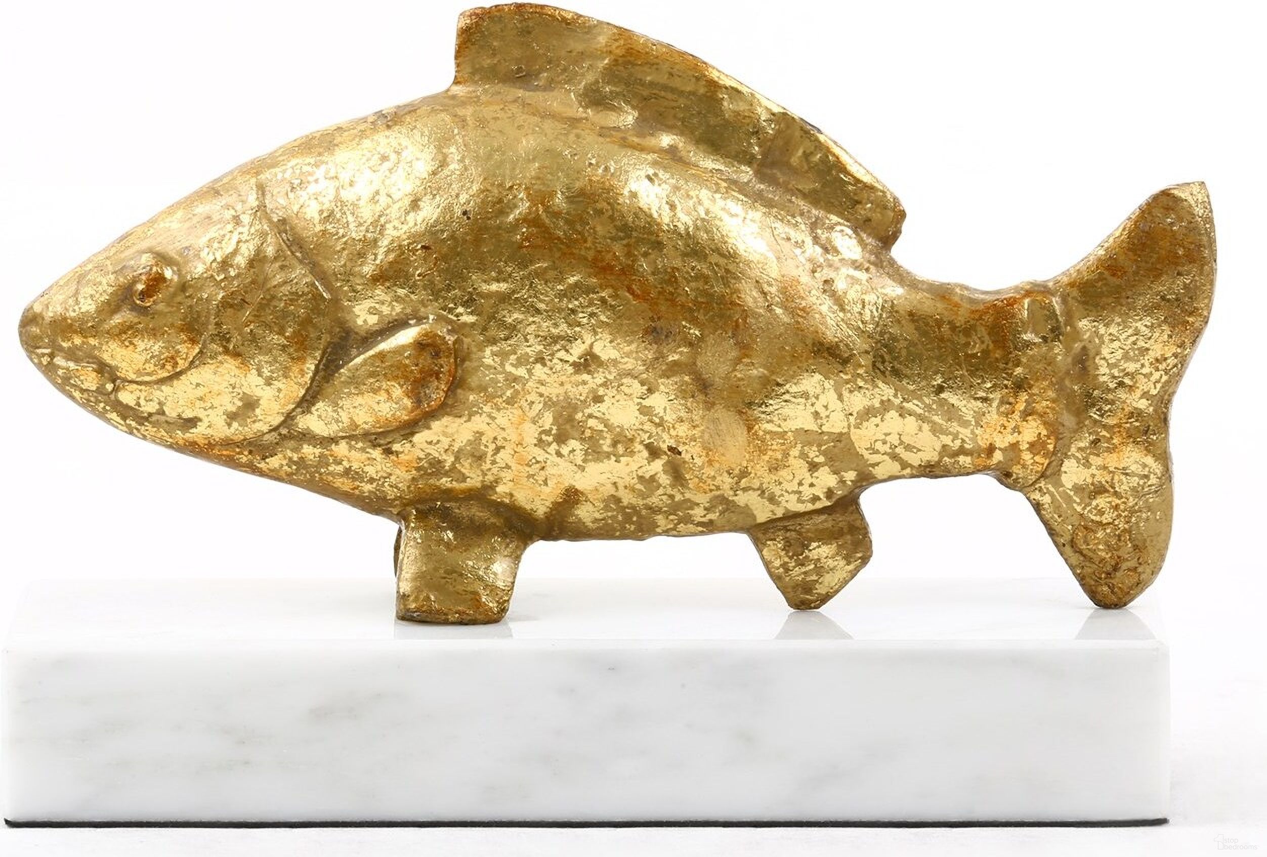 Carp Fish Statue In Gold Leaf