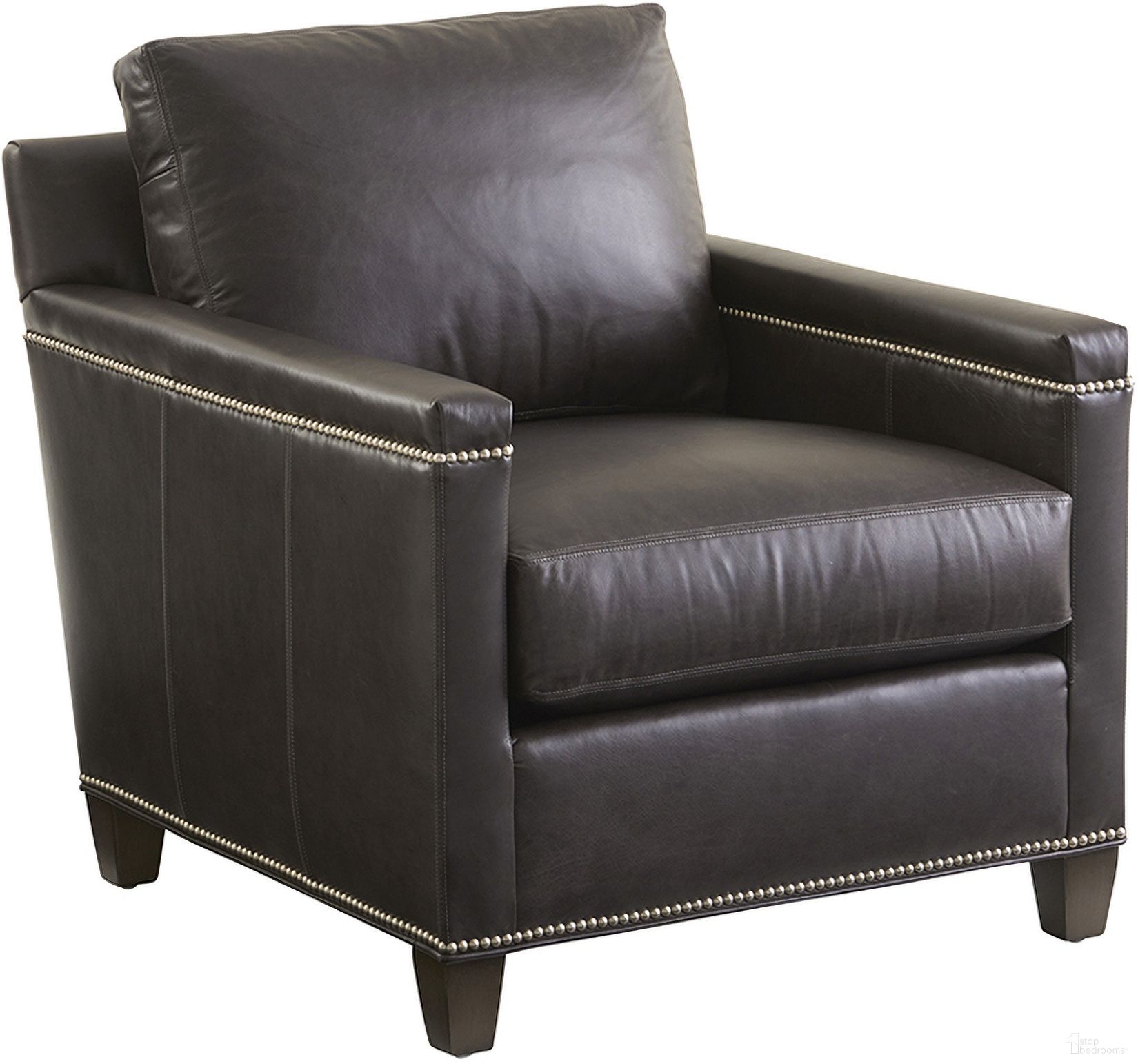 The appearance of Lexington Upholstery Carrera Strada Leather Chair designed by Lexington in the modern / contemporary interior design. This gray piece of furniture  was selected by 1StopBedrooms from Lexington Upholstery Collection to add a touch of cosiness and style into your home. Sku: LL7728-11-40. Material: Leather.