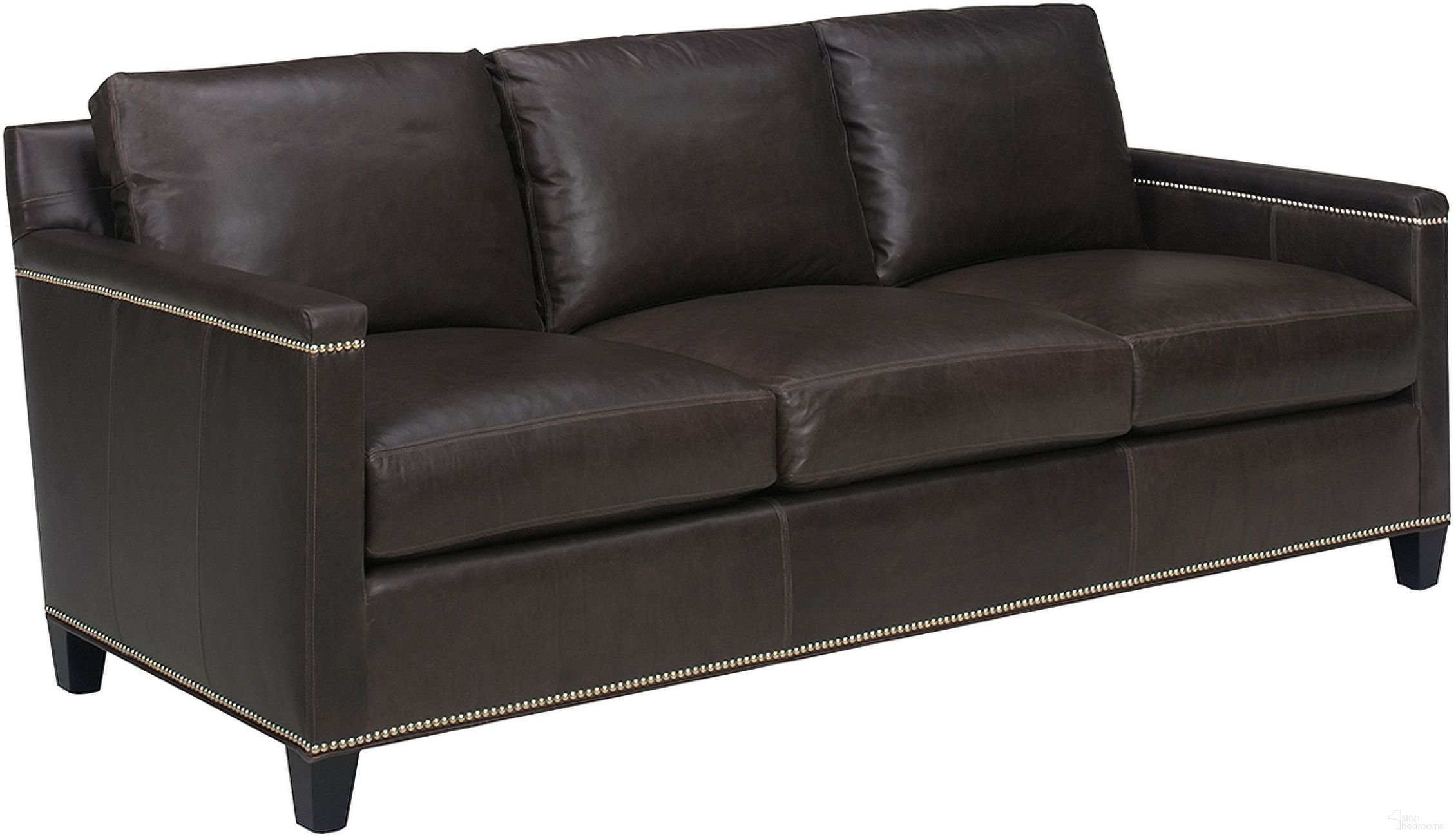 The appearance of Lexington Leather Carrera Strada Leather Sofa designed by Lexington in the modern / contemporary interior design. This gray piece of furniture was selected by 1StopBedrooms from Lexington Leather Collection to add a touch of cosiness and style into your home. Sku: LL7728-33-40. Material: Leather.