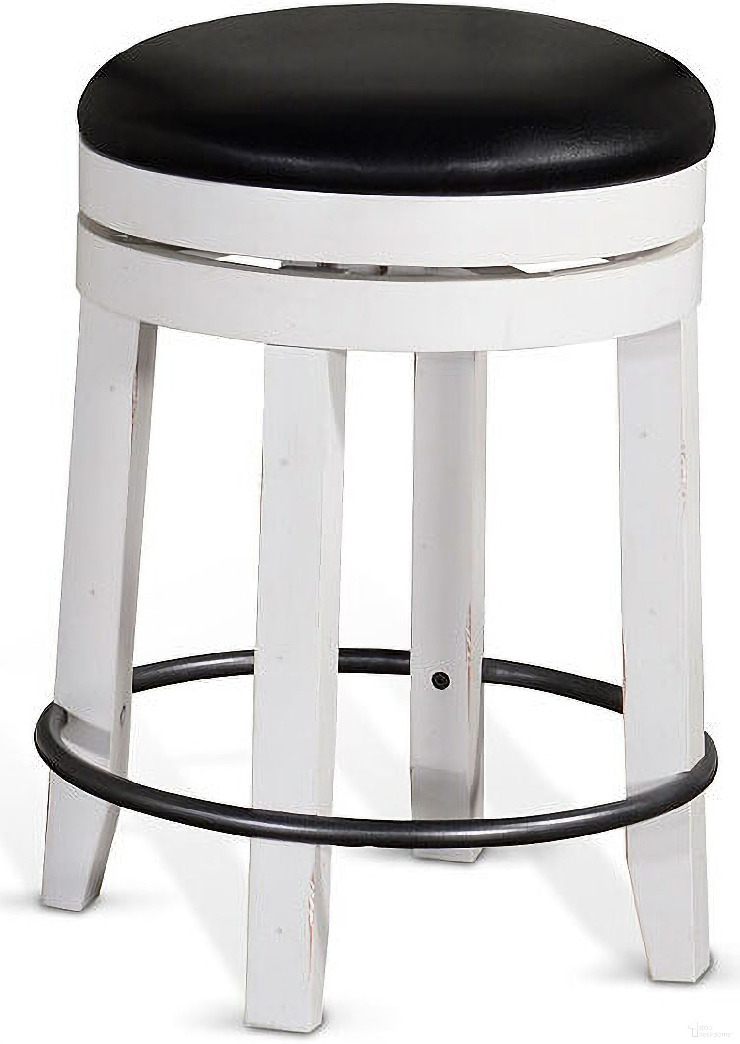 The appearance of Carriage House Swivel Counter Stool with Cushion Seat Set of 2 In European Cottage designed by Sunny Designs in the country / farmhouse interior design. This european cottage piece of furniture was selected by 1StopBedrooms from Carriage House Collection to add a touch of cosiness and style into your home. Sku: 1624EC-24. Material: Solid Wood.
