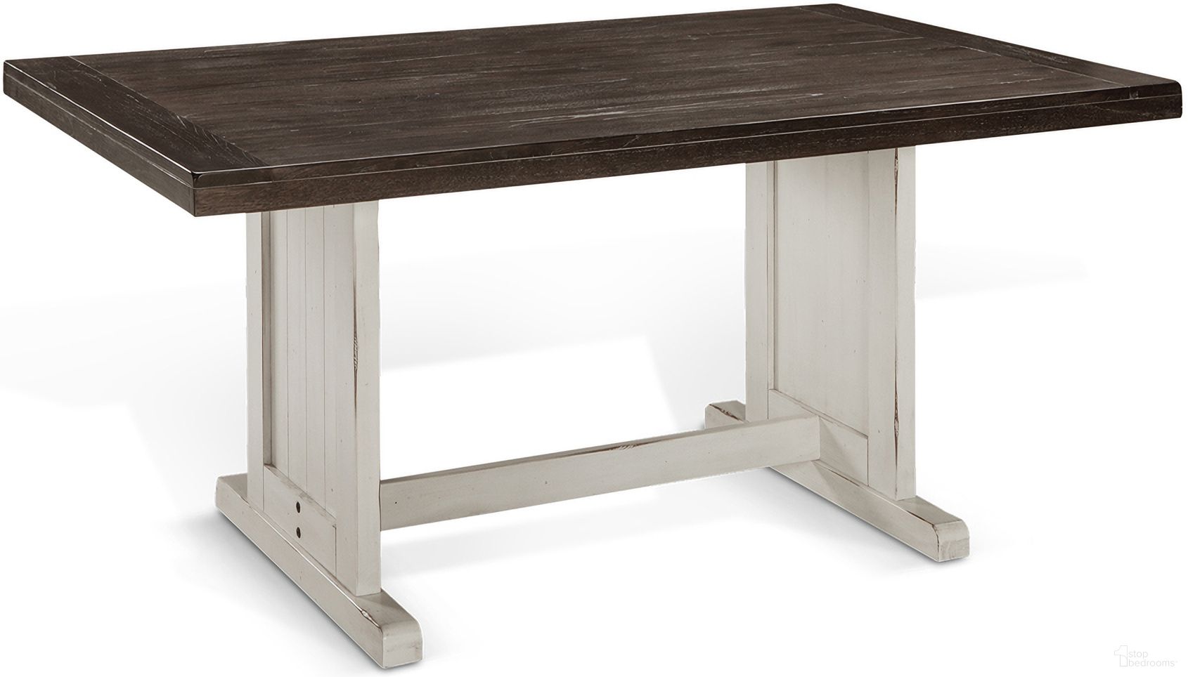 The appearance of Carriage House European Cottage Dining Table designed by Sunny Designs in the country / farmhouse interior design. This european cottage piece of furniture was selected by 1StopBedrooms from Carriage House Collection to add a touch of cosiness and style into your home. Sku: 0113EC-T. Table Base Style: Trestle. Table Top Shape: Rectangular. Size: 38" x 60". Material: Solid Wood.