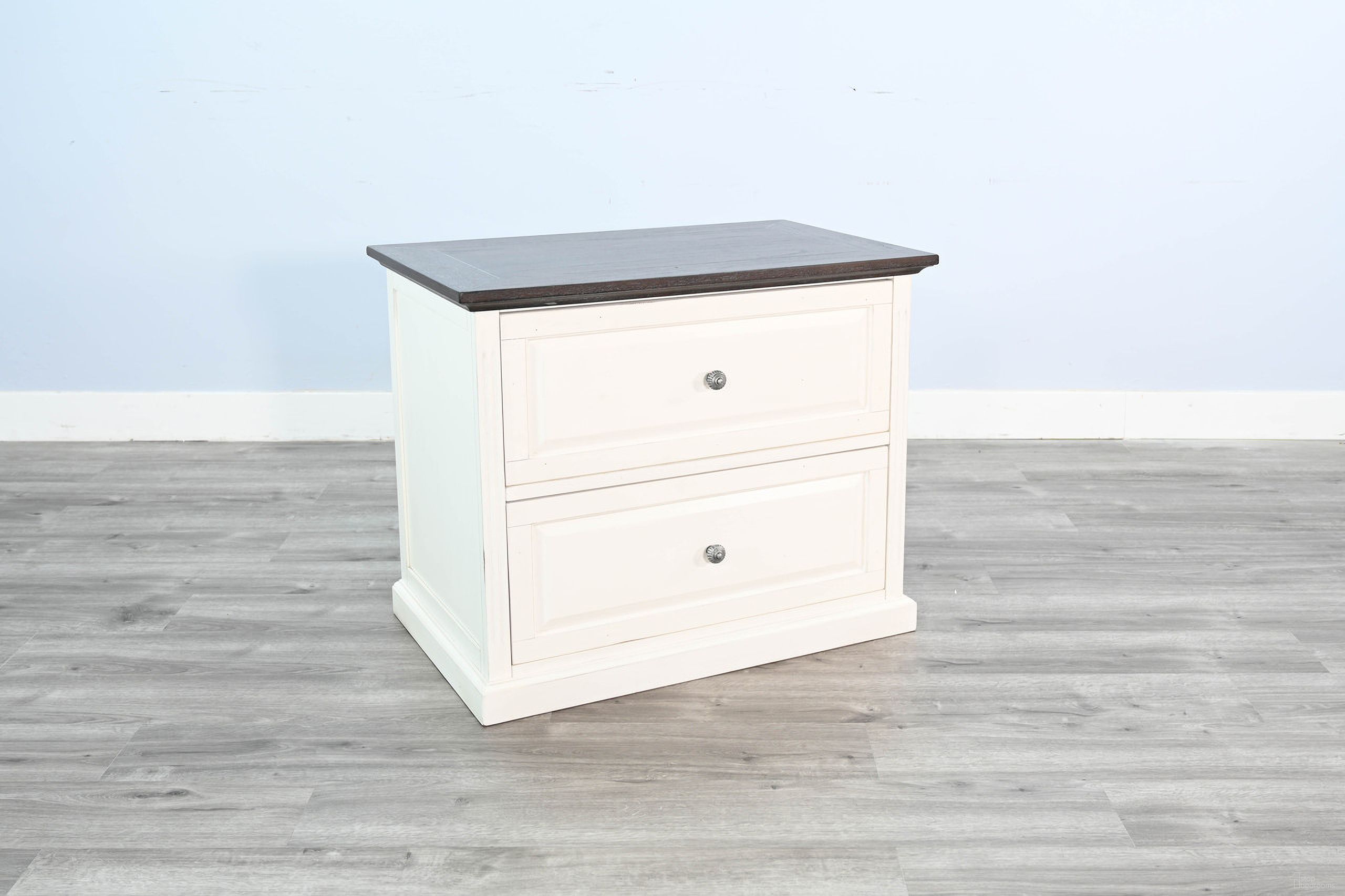 The appearance of Carriage House File Cabinet In White designed by Sunny Designs in the transitional interior design. This european cottage piece of furniture was selected by 1StopBedrooms from Carriage House Collection to add a touch of cosiness and style into your home. Sku: 2844EC-F. Material: Solid Wood.
