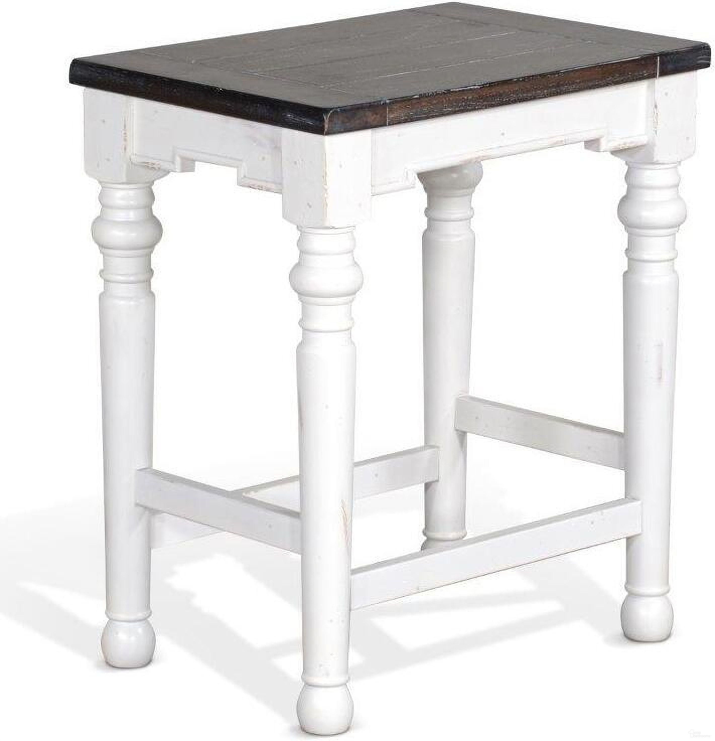 The appearance of Counter Carrige House Stool Set of 2 In European Cottage designed by Sunny Designs in the country / farmhouse interior design. This european cottage piece of furniture was selected by 1StopBedrooms from Carriage House Collection to add a touch of cosiness and style into your home. Sku: 1433EC-24. Material: Solid Wood.
