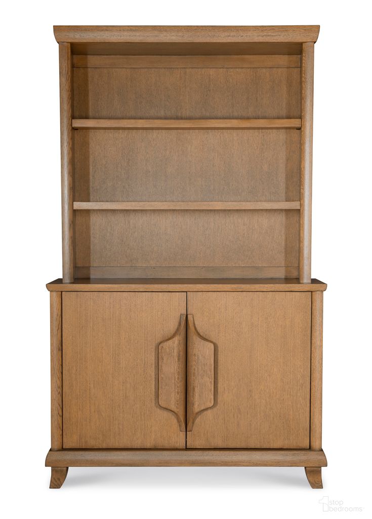The appearance of Carrier and Company Case Cyrus Hutch In Brown designed by Century Furniture in the transitional interior design. This brown piece of furniture was selected by 1StopBedrooms from Carrier and Company Case Collection to add a touch of cosiness and style into your home. Sku: C7A-413-V1. Material: Oak Veneer.