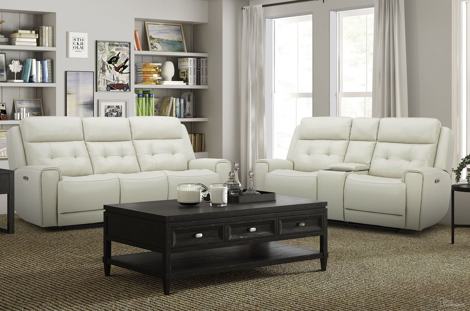The appearance of Carrington Living Room Set In Stone designed by Liberty in the transitional interior design. This stone piece of furniture  was selected by 1StopBedrooms from Carrington Collection to add a touch of cosiness and style into your home. Sku: 7006ST-33P;7006ST-23P. Material: Plywood.