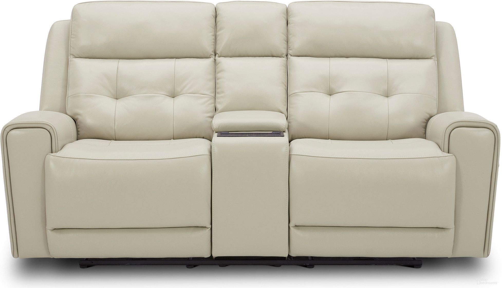 The appearance of Carrington Loveseat With Console In Baja Stone designed by Liberty in the transitional interior design. This stone piece of furniture  was selected by 1StopBedrooms from Carrington Collection to add a touch of cosiness and style into your home. Sku: 7006ST-23P. Material: Plywood.