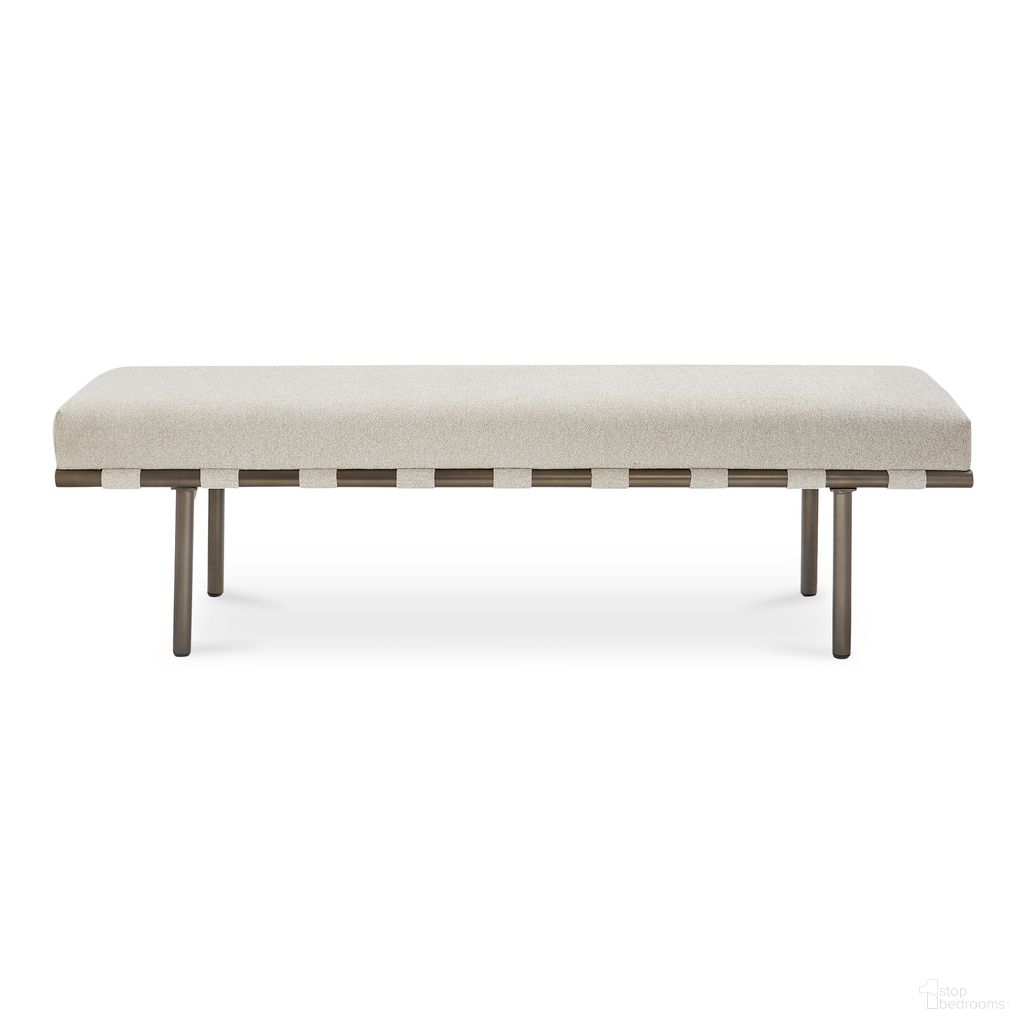 The appearance of Carson Dining Bench In Beige designed by Moes Home in the modern / contemporary interior design. This beige piece of furniture was selected by 1StopBedrooms from Carson Collection to add a touch of cosiness and style into your home. Sku: YM-1016-34. Material: Polyester.