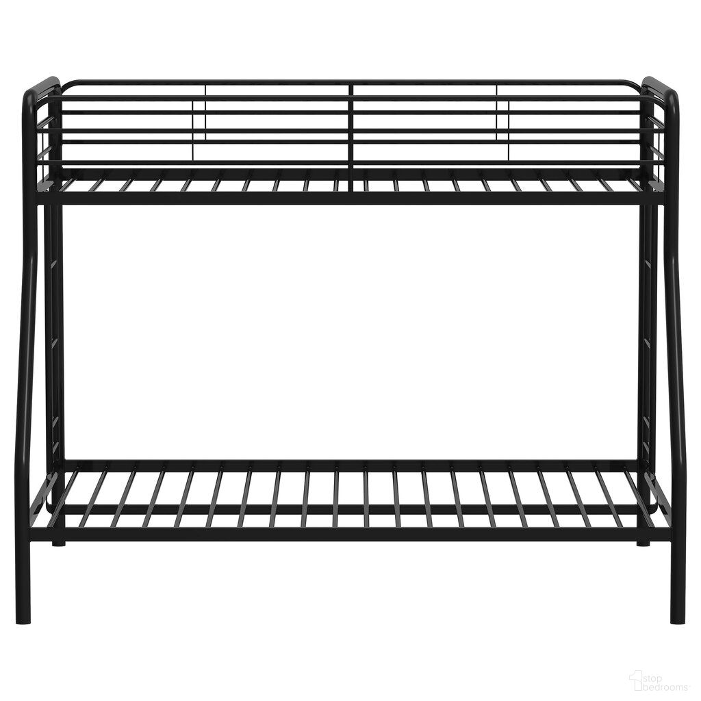 The appearance of Carson Metal Twin Over Full Bunk Bed In Glossy Black designed by Coaster in the transitional interior design. This glossy black piece of furniture was selected by 1StopBedrooms from Carson Collection to add a touch of cosiness and style into your home. Sku: 460340BLK. Bed Type: Bunk Bed. Material: Steel. Bed Size: Twin Over Full.